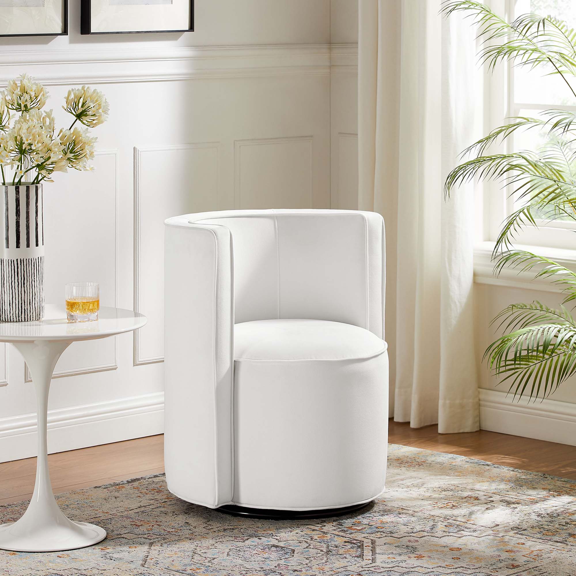 Modway Della Performance Velvet Fabric Swivel Chair