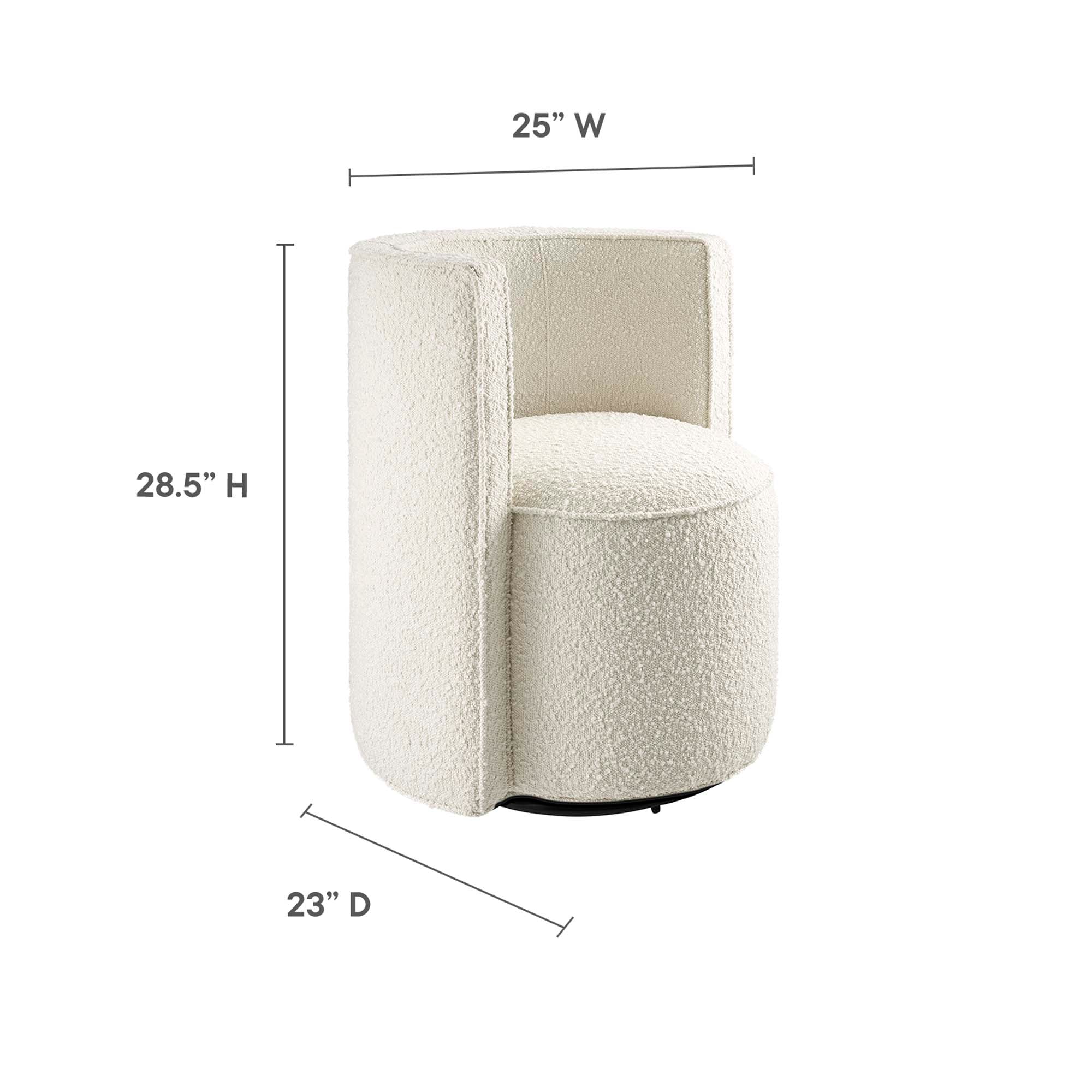 Modway Della Boucle Fabric Swivel Chair