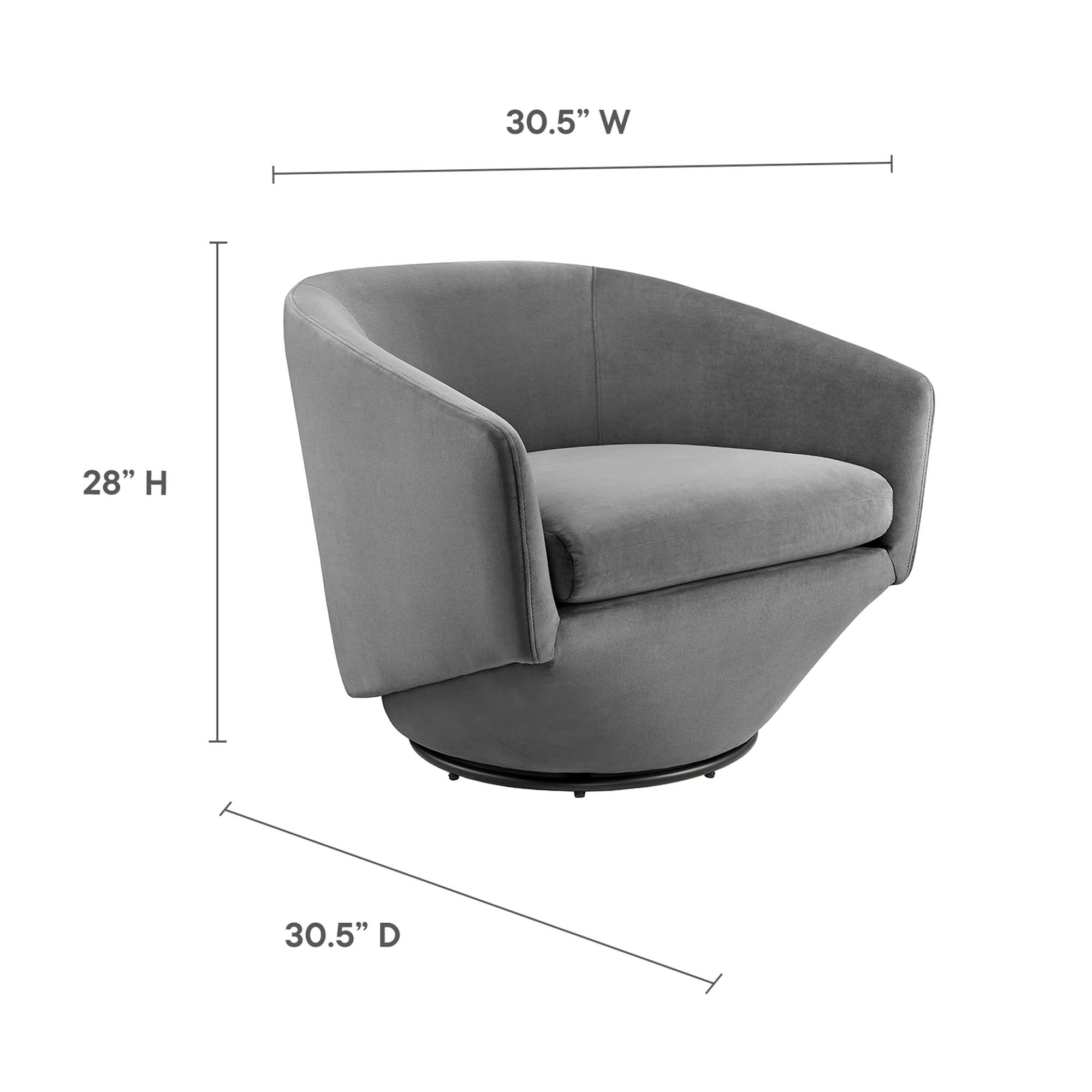 Modway Series Performance Velvet Fabric Swivel Chair