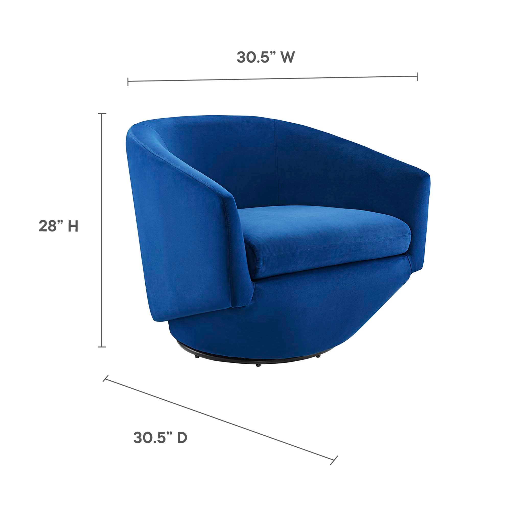 Modway Series Performance Velvet Fabric Swivel Chair