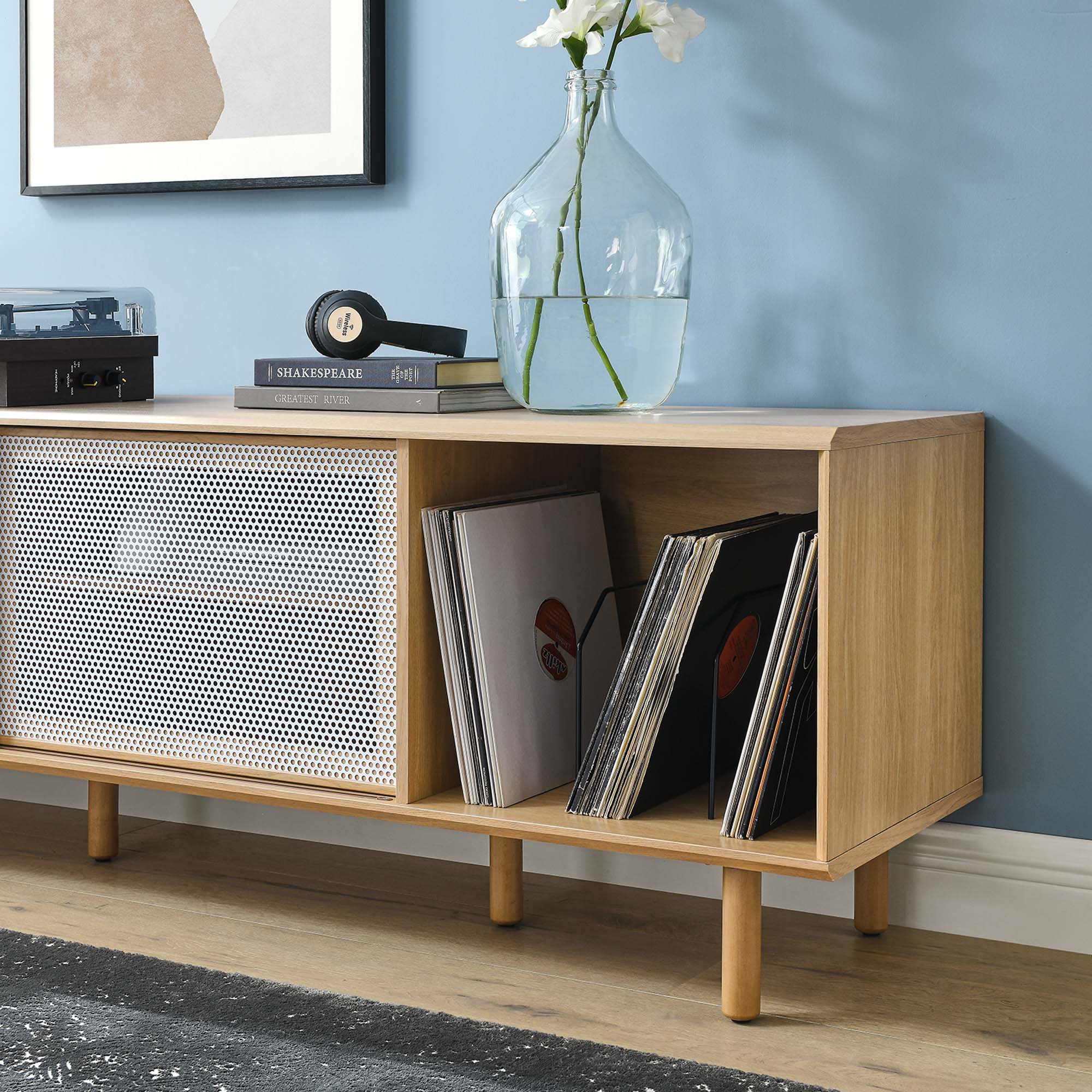 Modway Kurtis 67" TV and Vinyl Record Stand