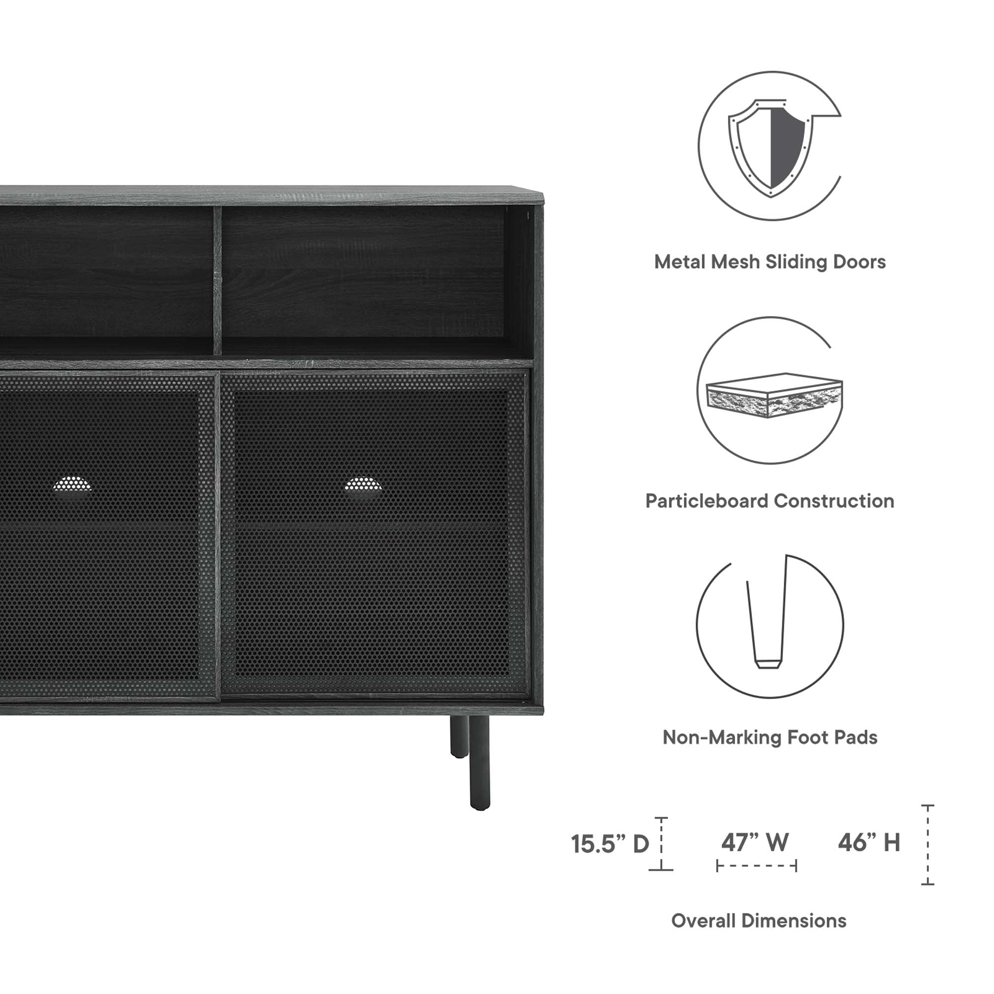 Modway Kurtis 47" Display Cabinet