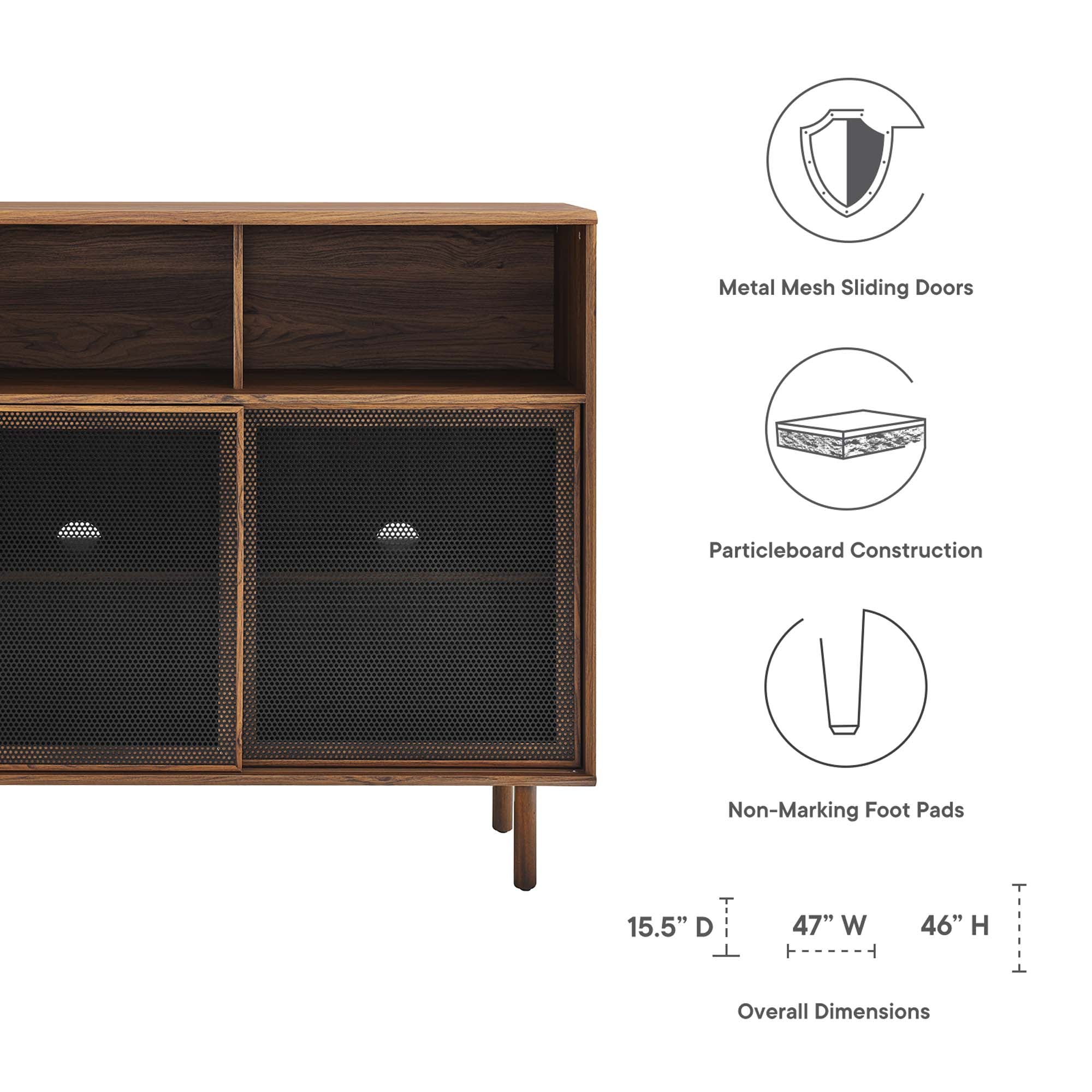 Modway Kurtis 47" Display Cabinet