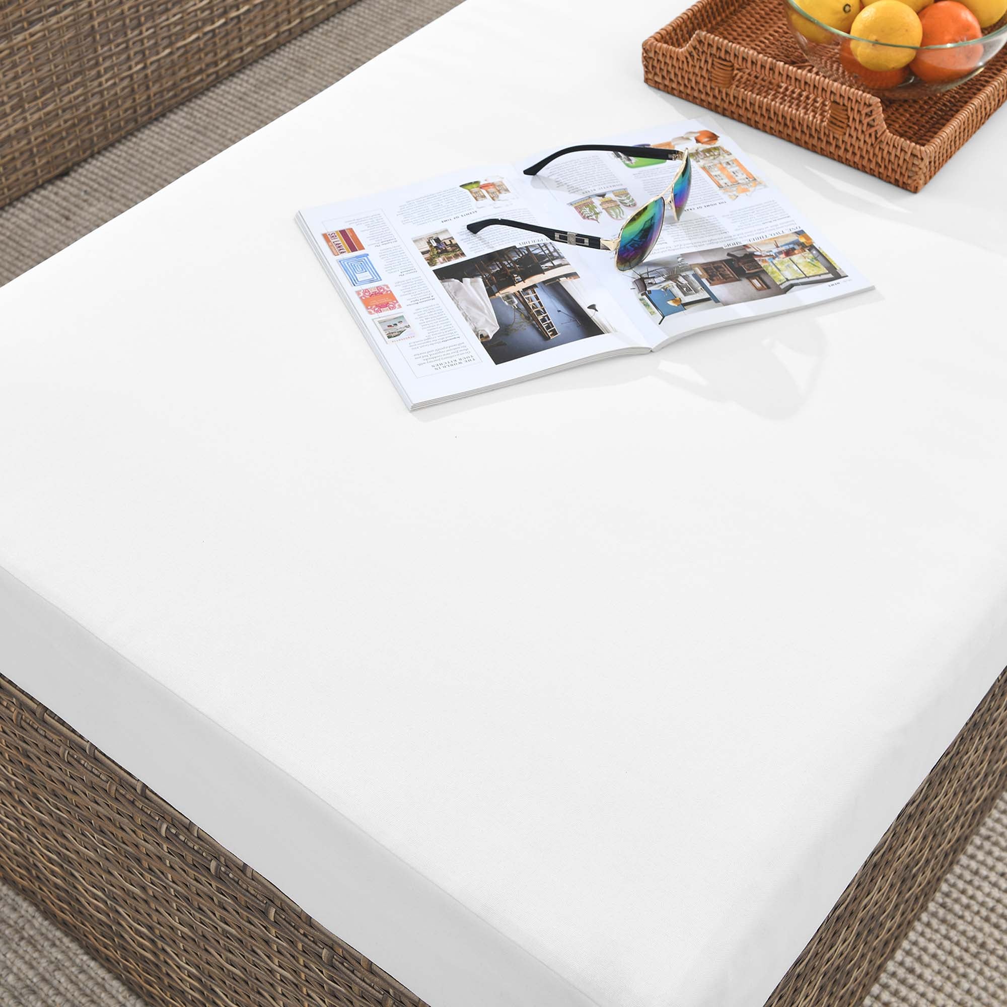Modway Convene Outdoor Patio Rectangle Ottoman