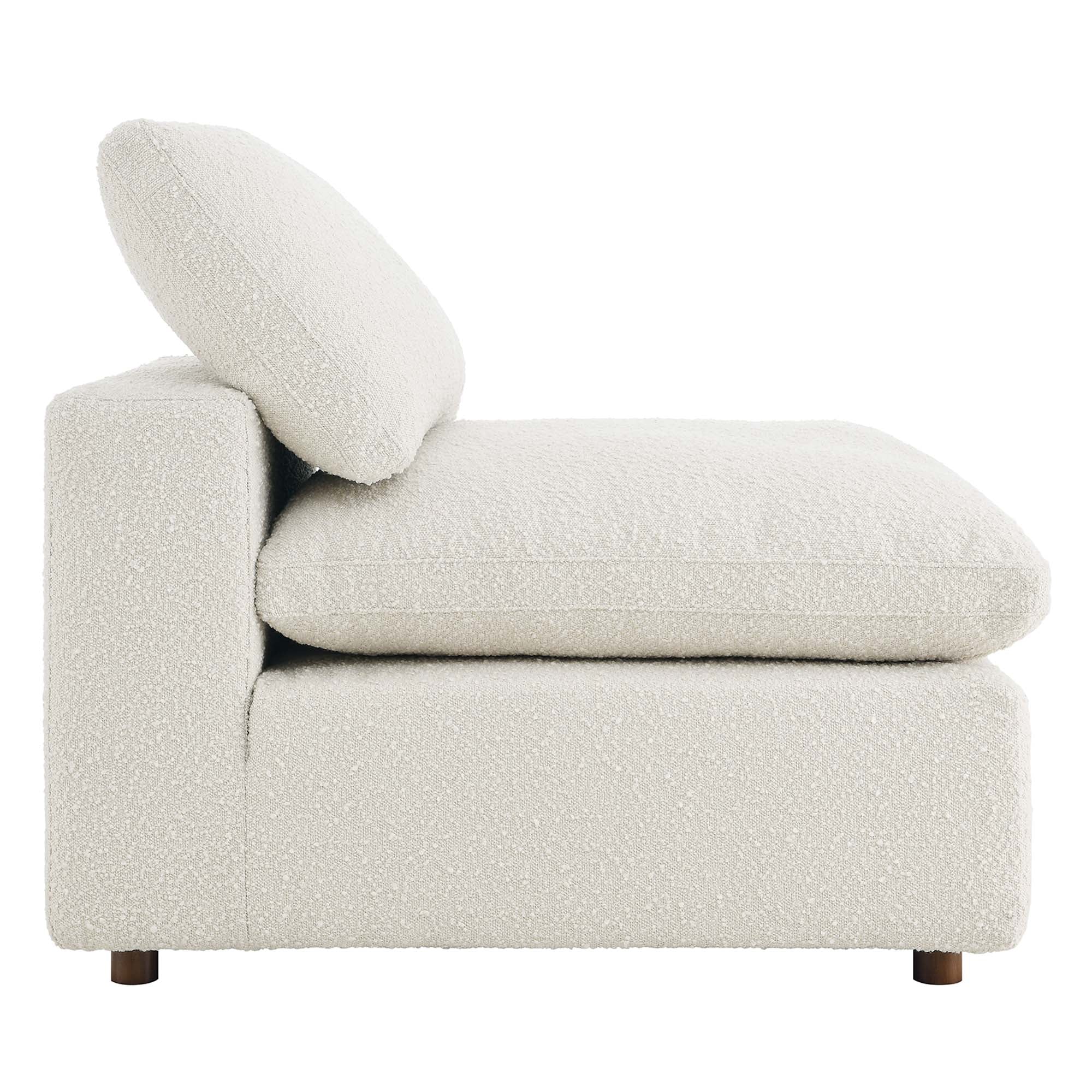 Modway Commix Down Filled Overstuffed Boucle Fabric Armless Chair