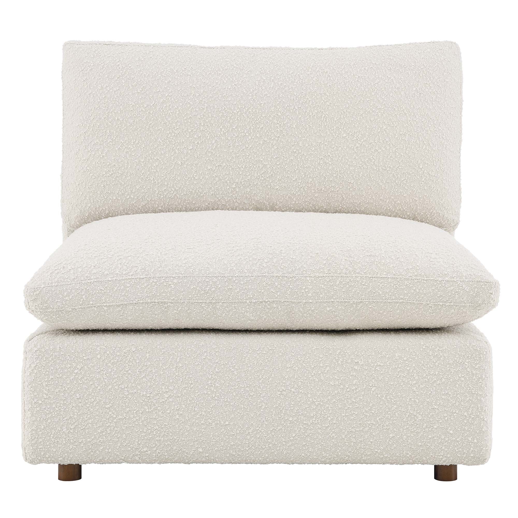 Modway Commix Down Filled Overstuffed Boucle Fabric Armless Chair
