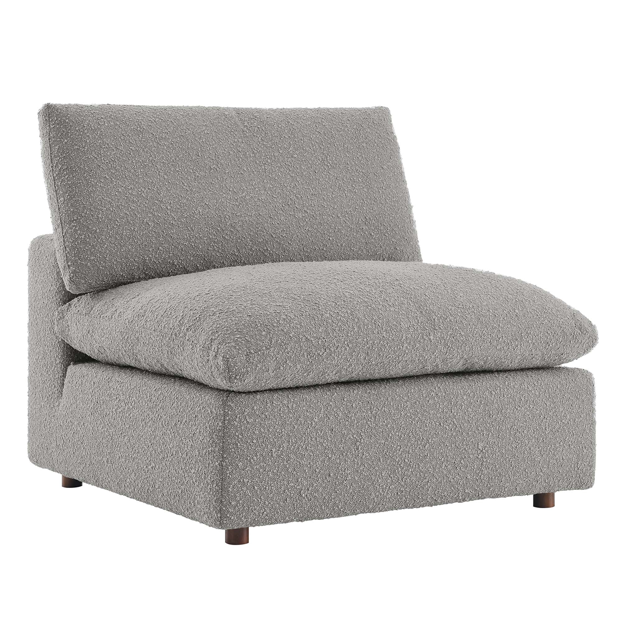Modway Commix Down Filled Overstuffed Boucle Fabric Armless Chair