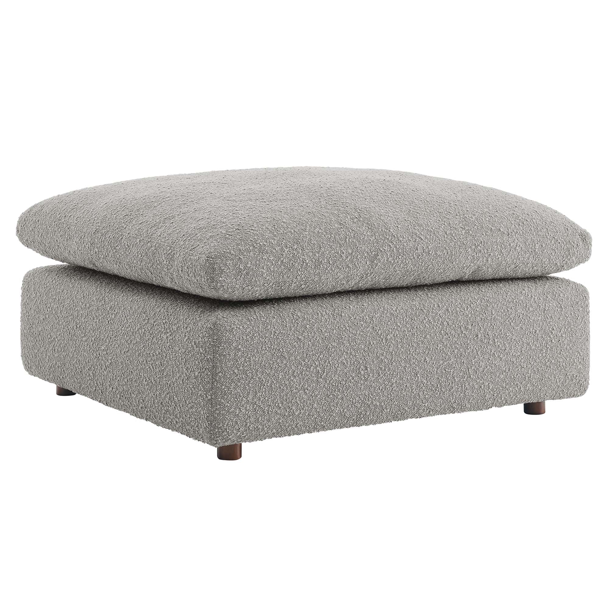 Modway Commix Down Filled Overstuffed Boucle Fabric Ottoman