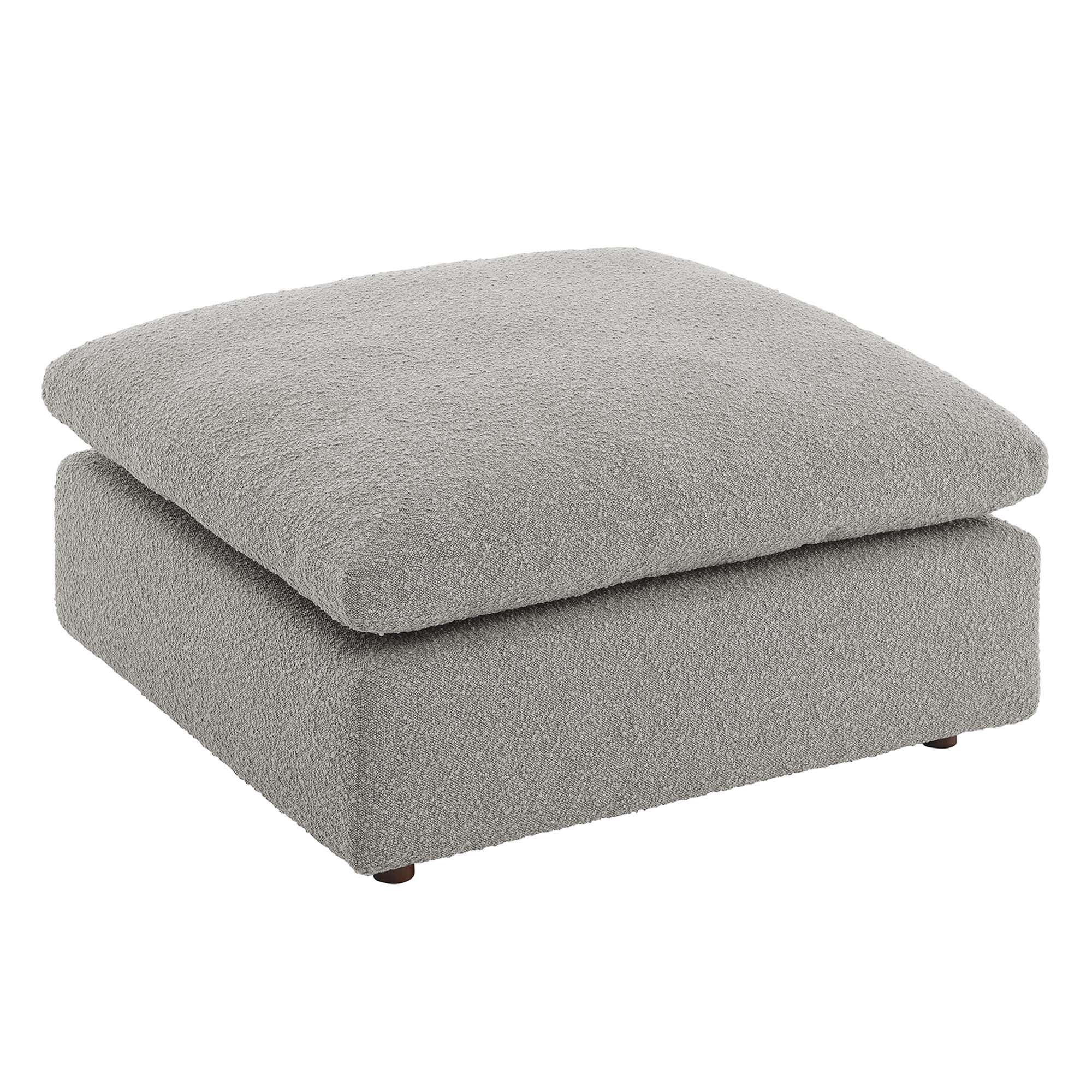 Modway Commix Down Filled Overstuffed Boucle Fabric Ottoman