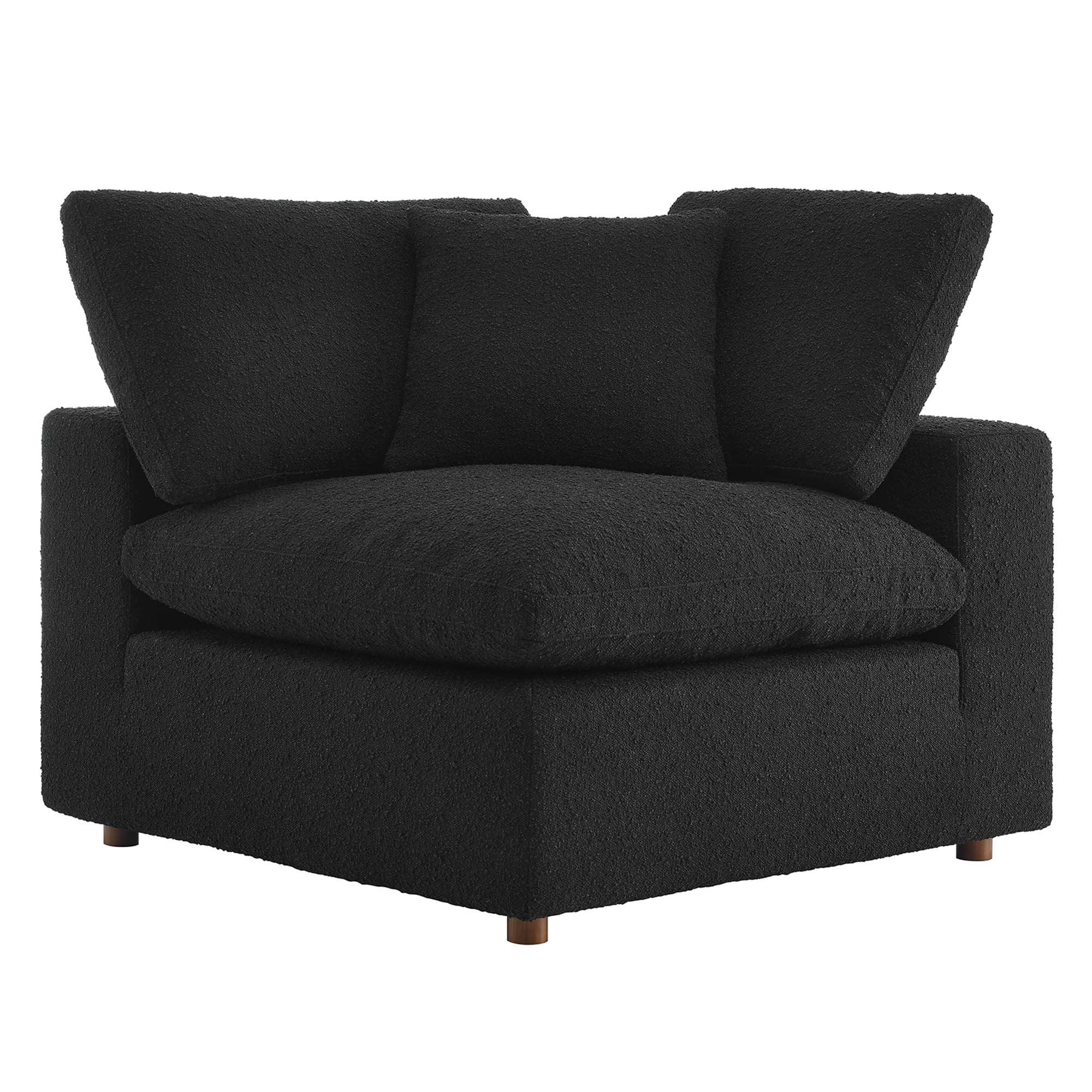 Modway Commix Down Filled Overstuffed Boucle Fabric Corner Chair
