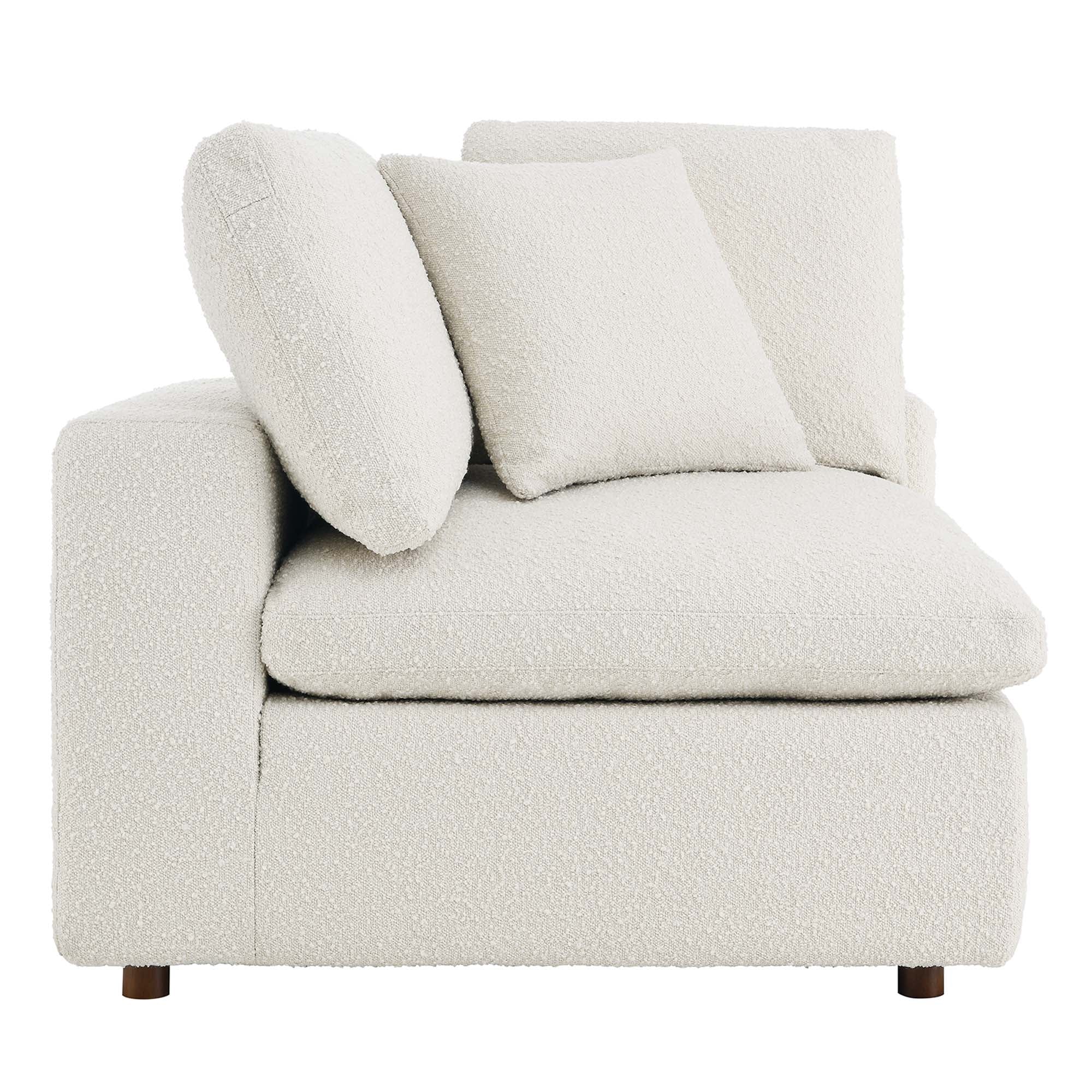 Modway Commix Down Filled Overstuffed Boucle Fabric Corner Chair