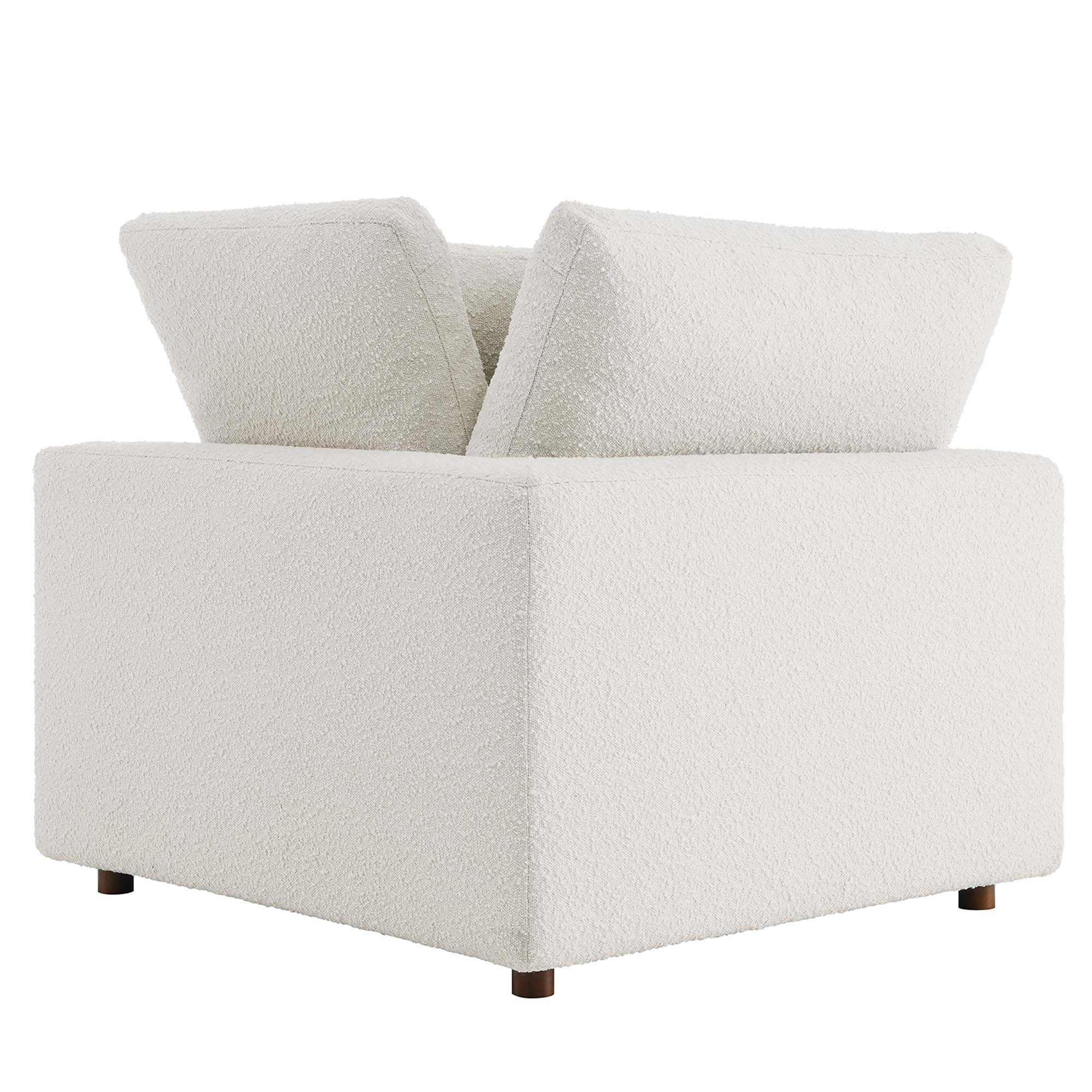Modway Commix Down Filled Overstuffed Boucle Fabric Corner Chair