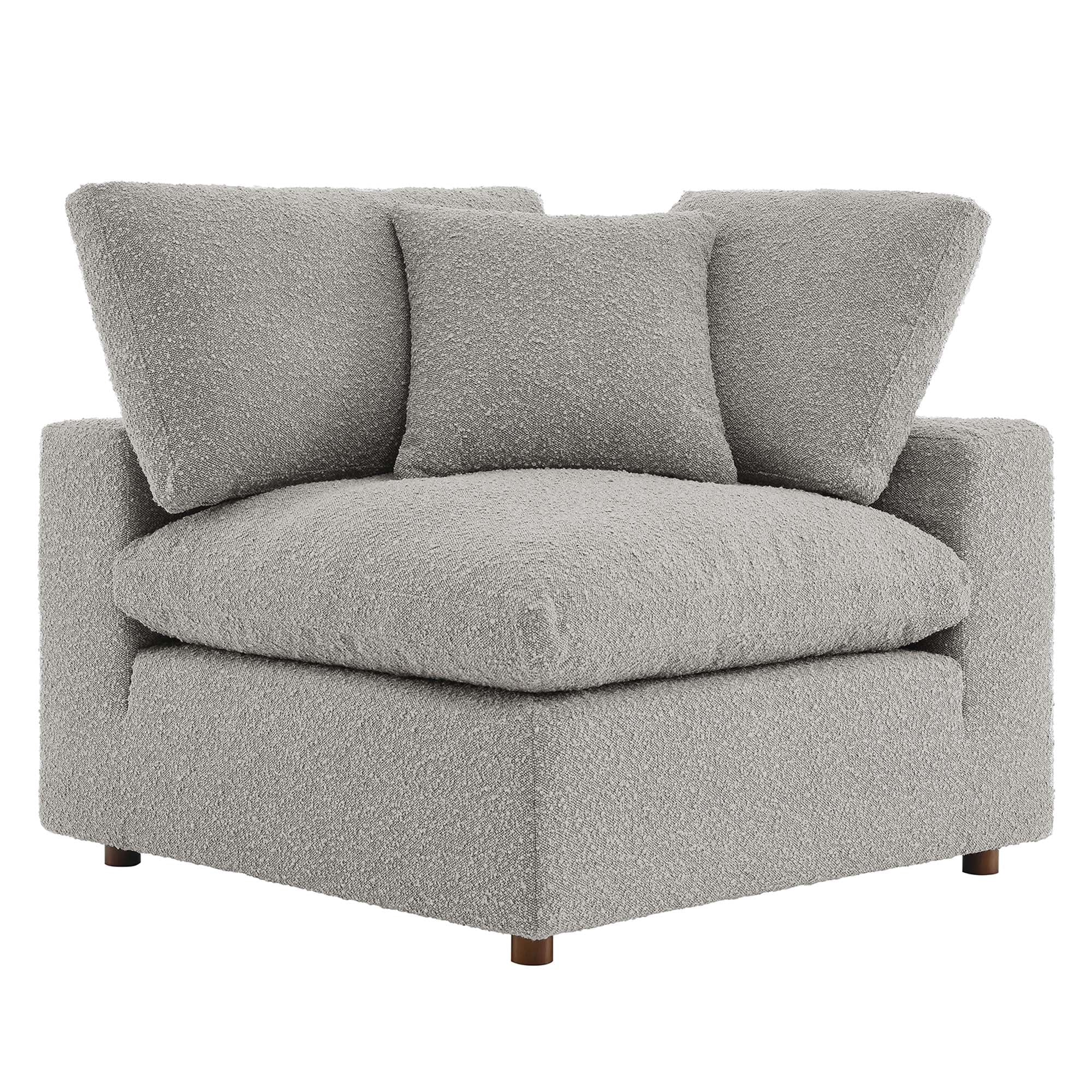 Modway Commix Down Filled Overstuffed Boucle Fabric Corner Chair