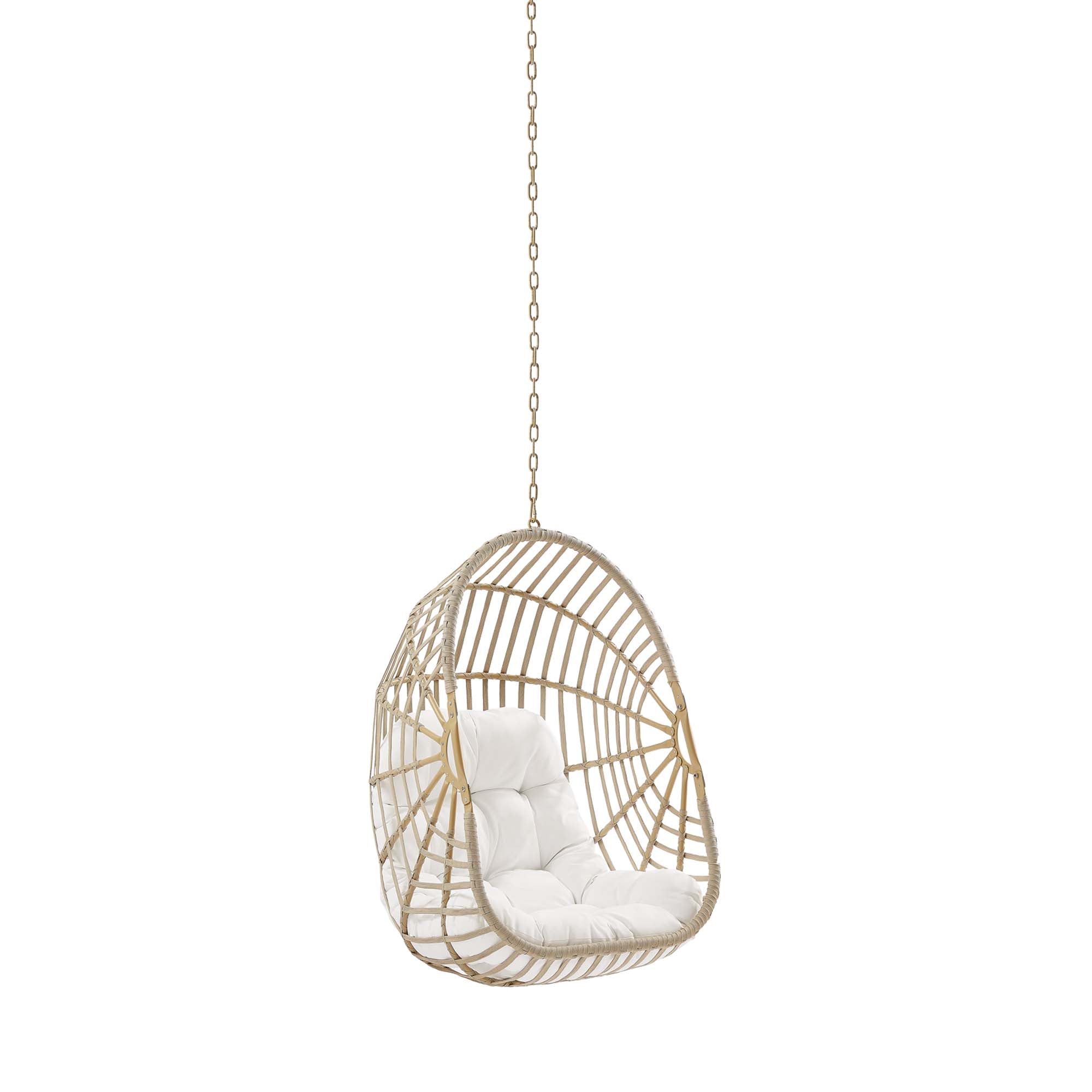 Modway Amalie Wicker Rattan Outdoor Patio Rattan Swing Chair without Stand