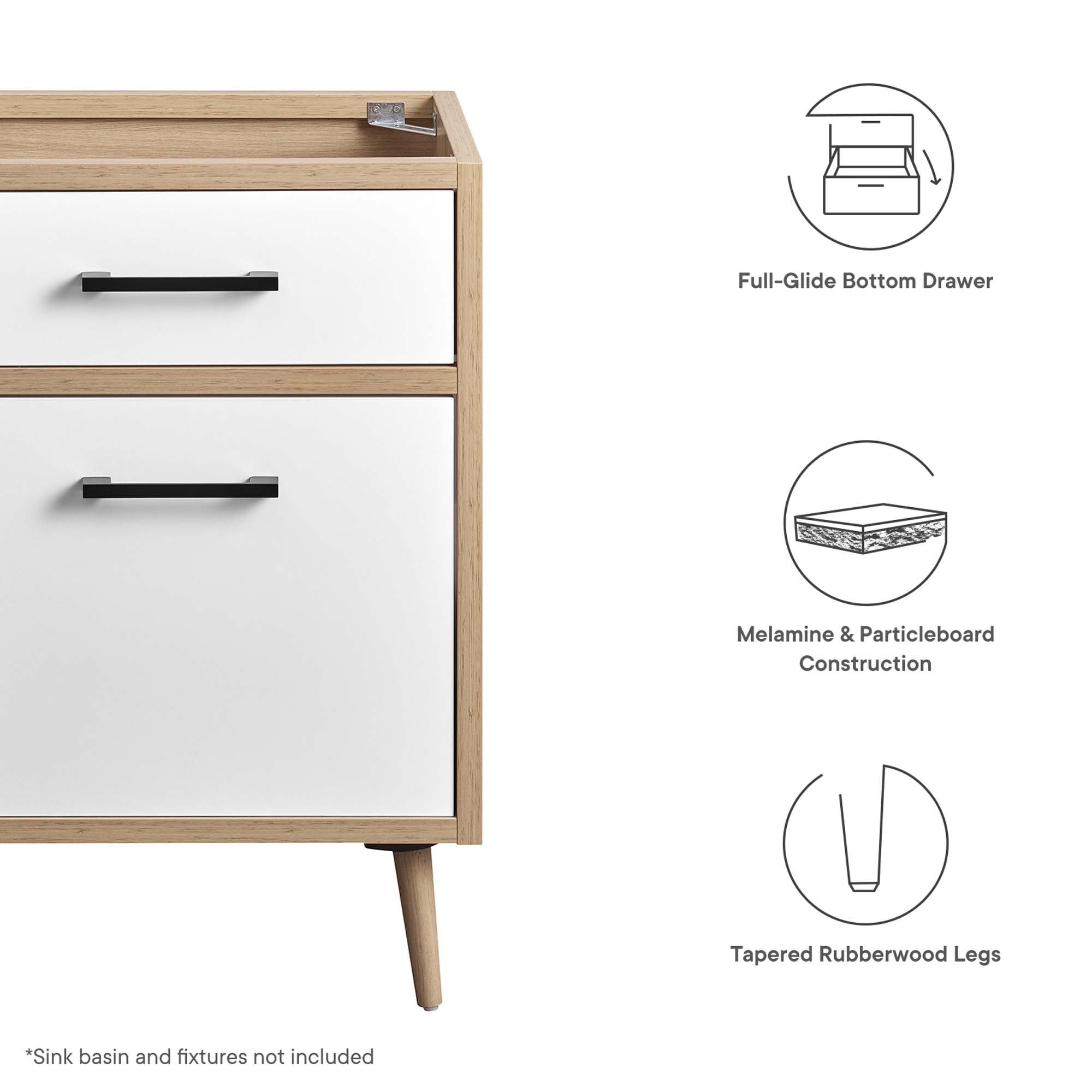 Modway Maverick 24" Bathroom Vanity Cabinet Sink Basin Not Included