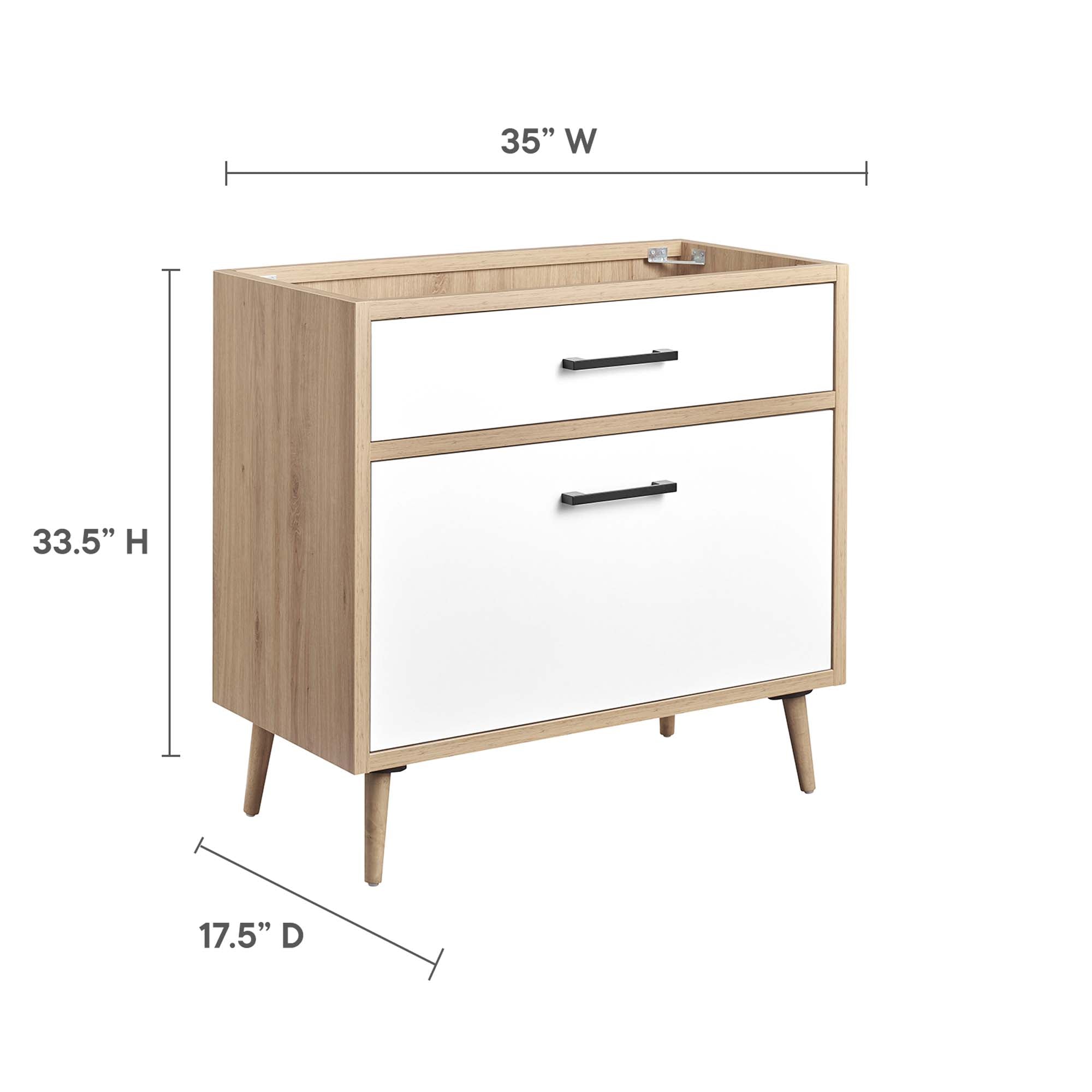 Modway Maverick 36" Bathroom Vanity Cabinet Sink Basin Not Included
