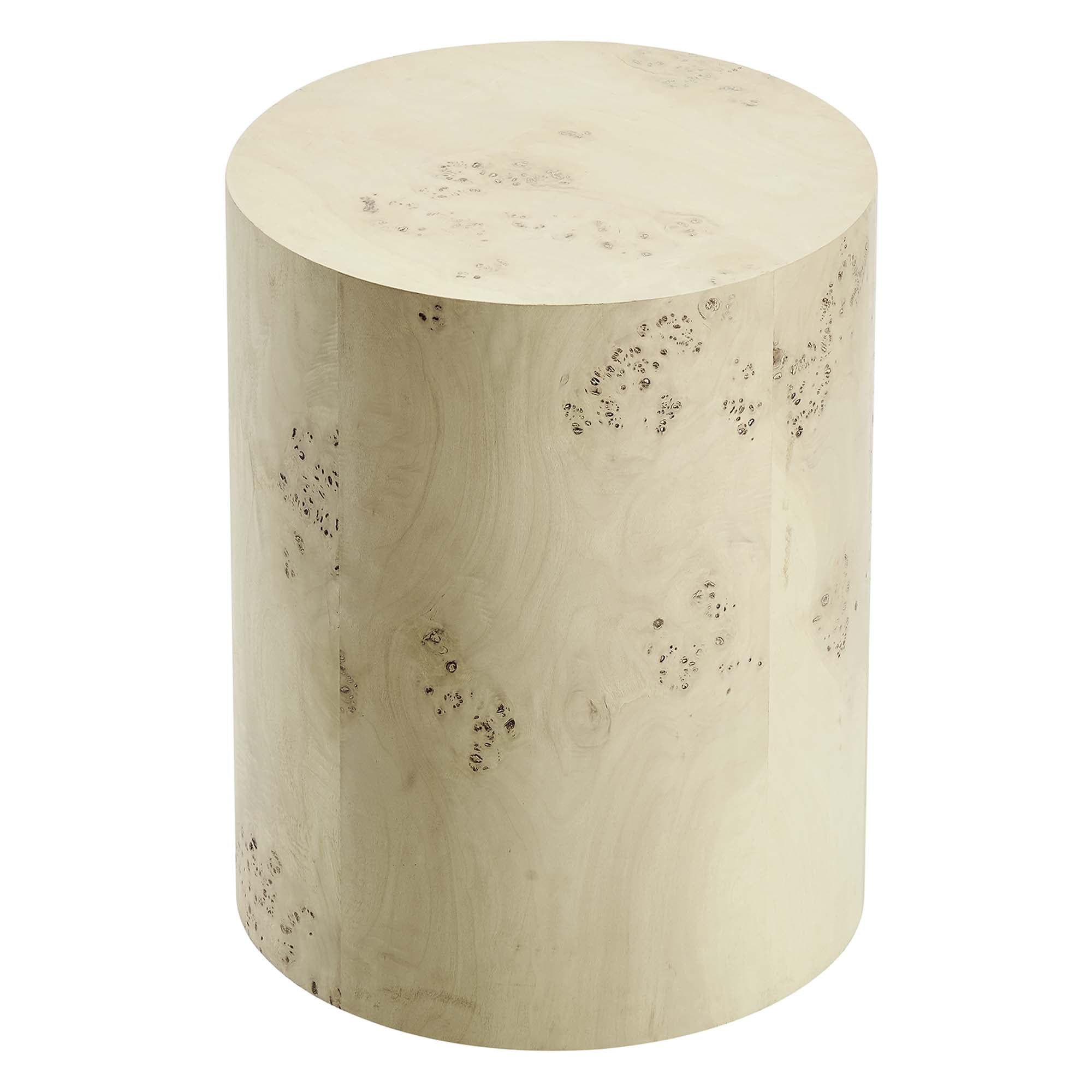 Modway Cosmos 16" Round Burl Wood Side Table