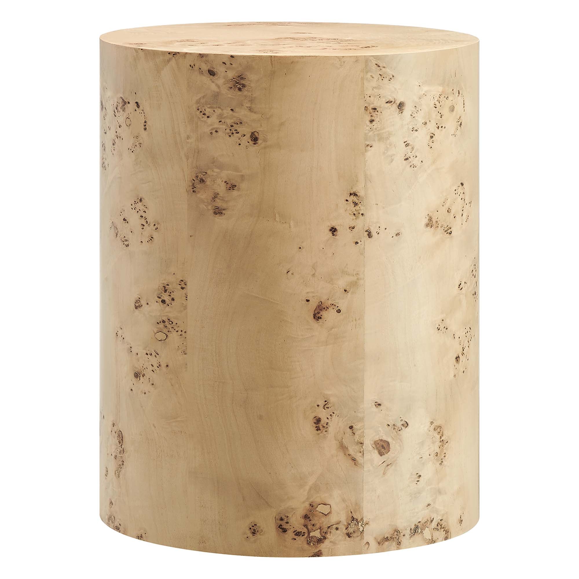 Modway Cosmos 16" Round Burl Wood Side Table