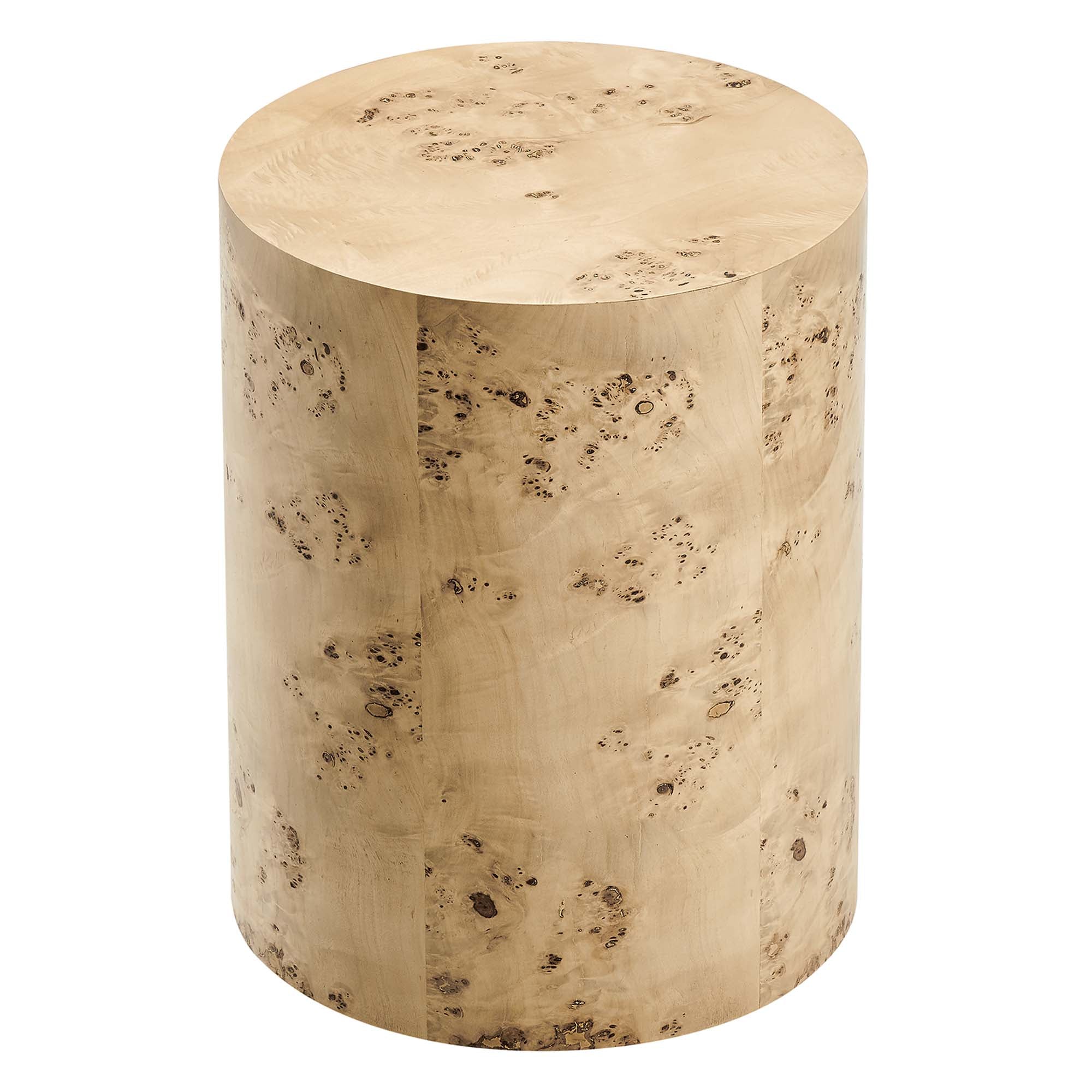 Modway Cosmos 16" Round Burl Wood Side Table