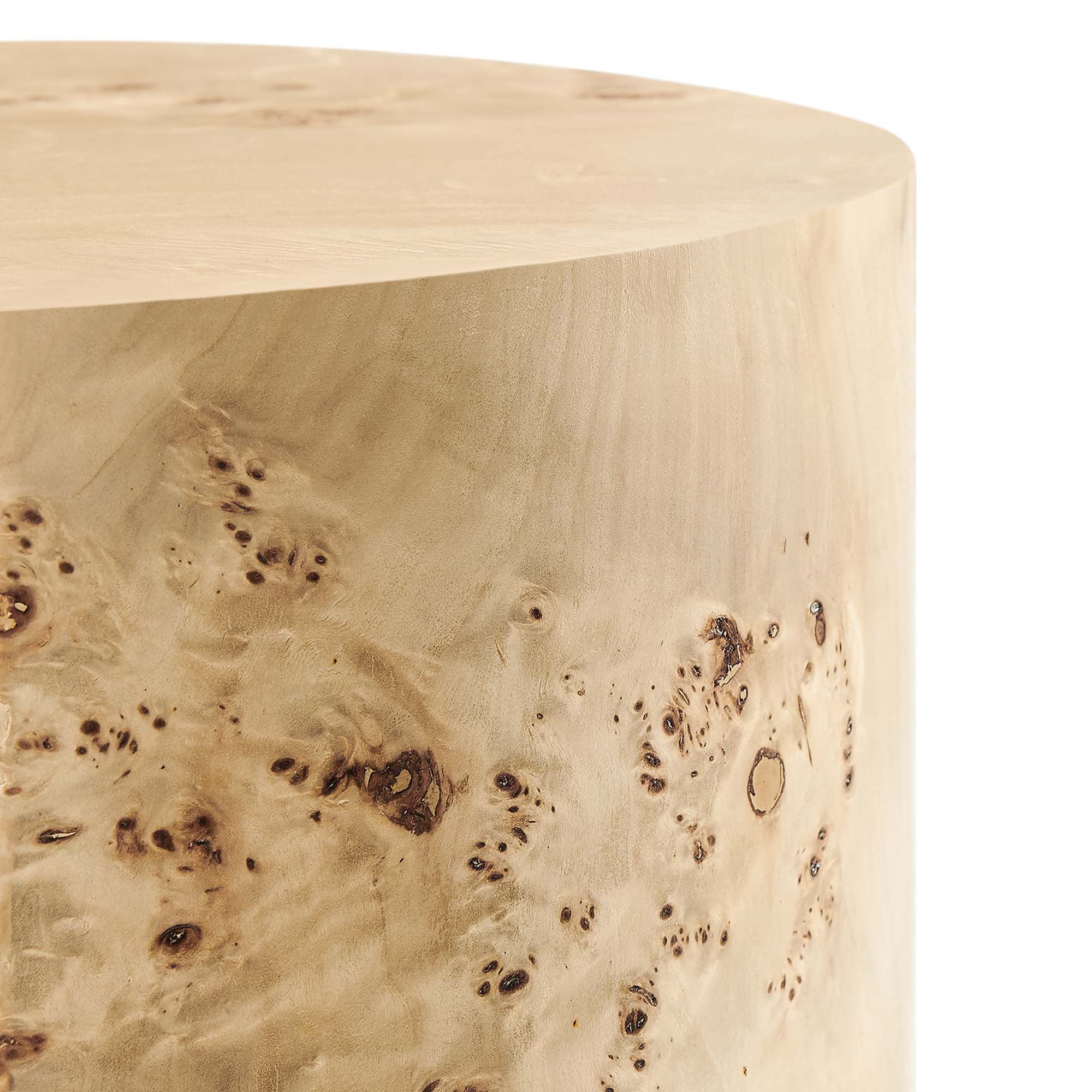 Modway Cosmos 16" Round Burl Wood Side Table