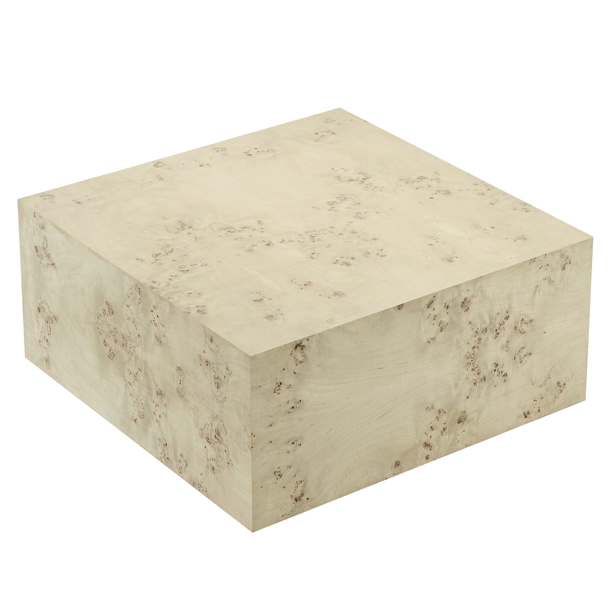 Modway Cosmos 36" Square Burl Wood Coffee Table