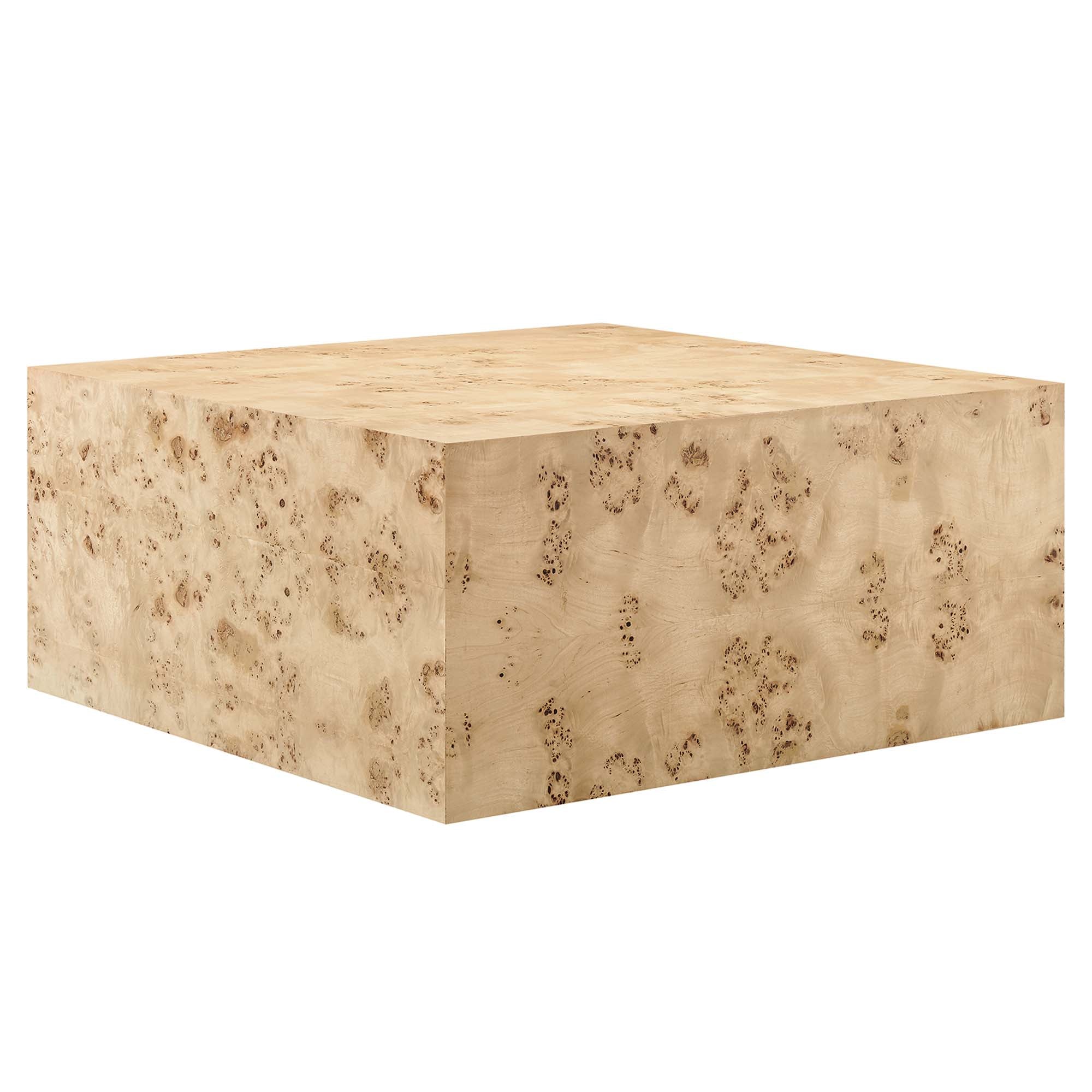 Modway Cosmos 36" Square Burl Wood Coffee Table