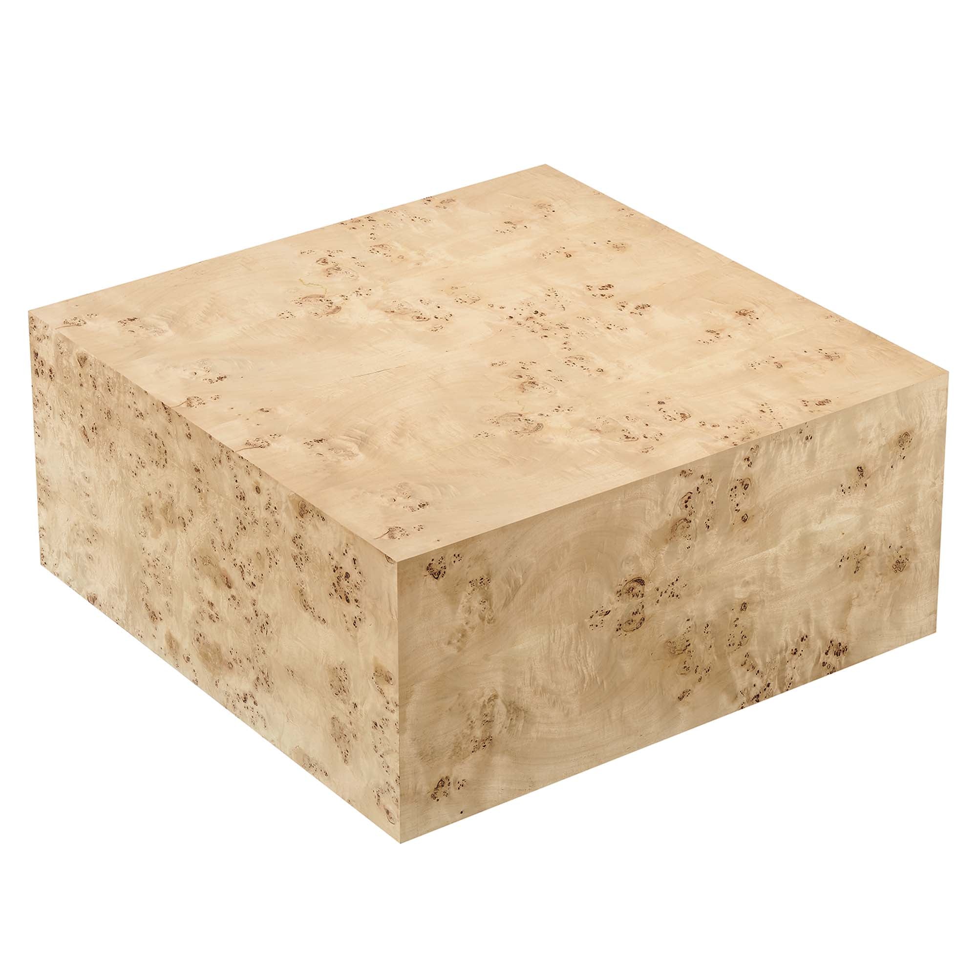 Modway Cosmos 36" Square Burl Wood Coffee Table
