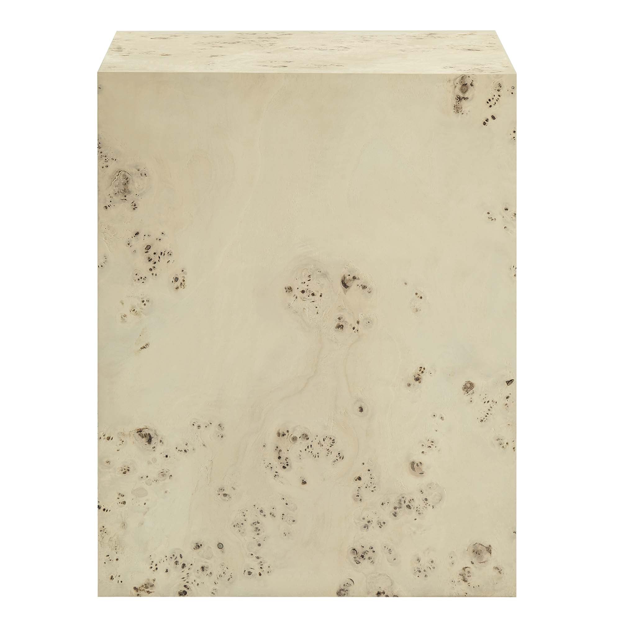 Modway Cosmos 16" Square Burl Wood Side Table
