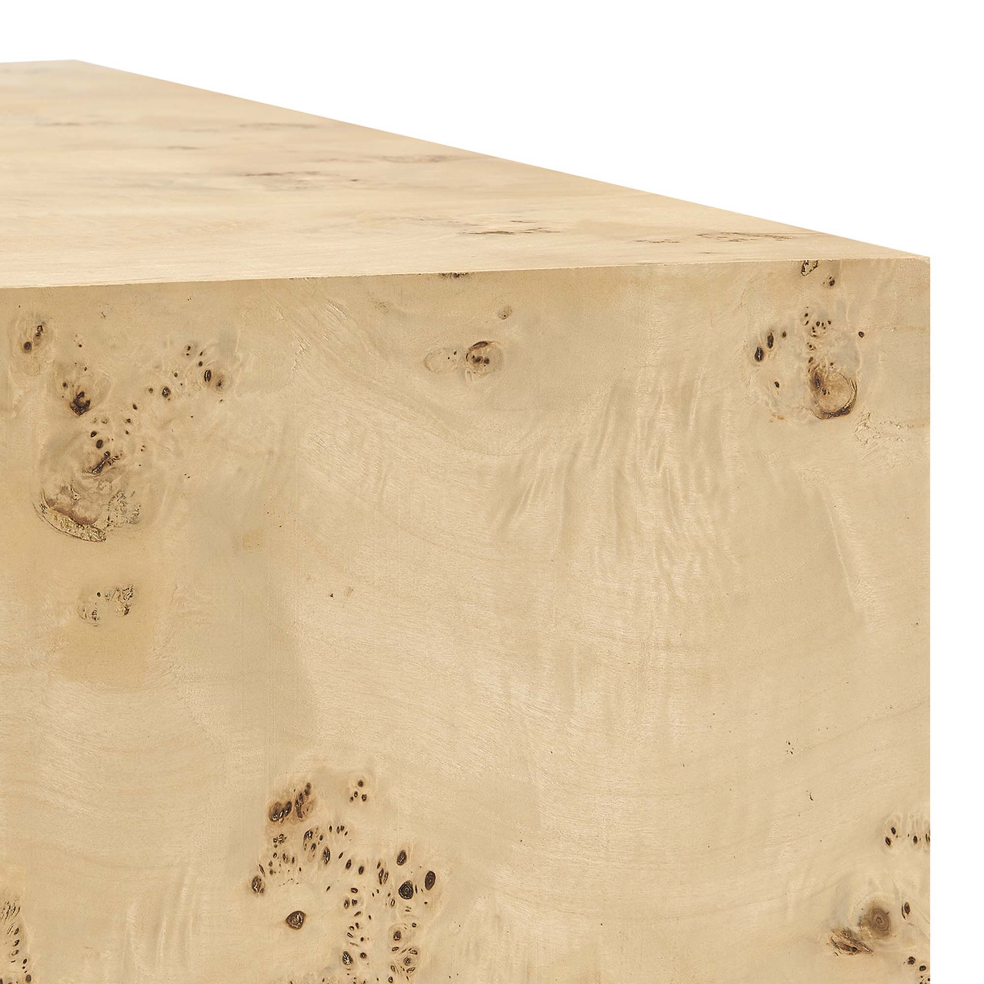 Modway Cosmos 16" Square Burl Wood Side Table