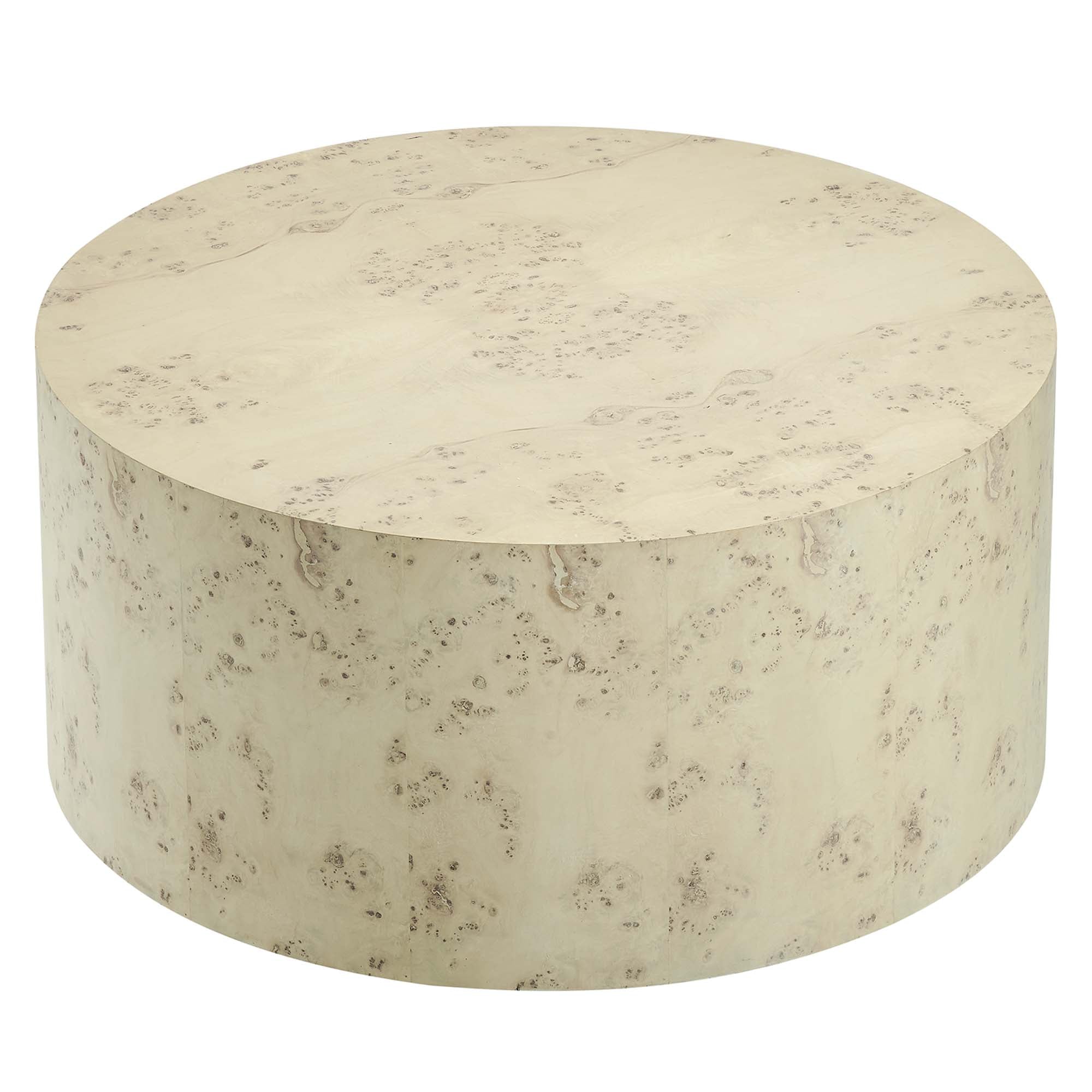 Modway Cosmos 35" Round Burl Wood Coffee Table