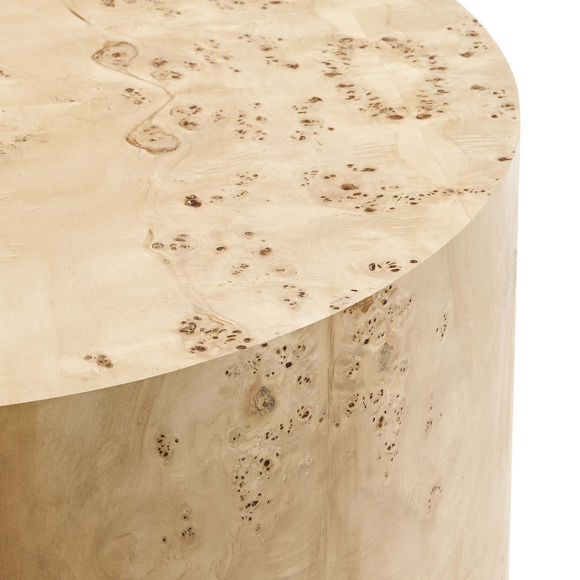 Modway Cosmos 35" Round Burl Wood Coffee Table