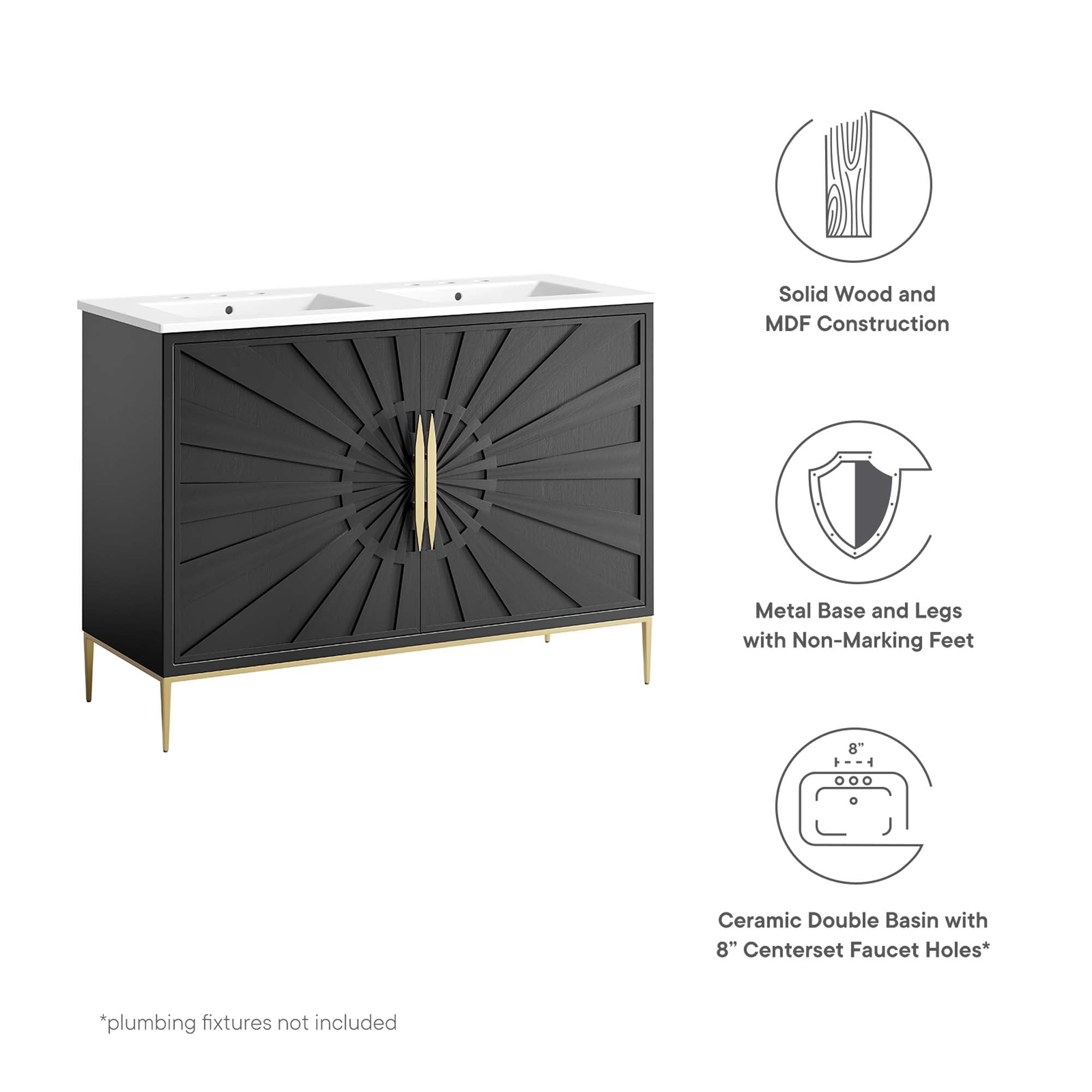 Modway Awaken 48" Double Sink Bathroom Vanity