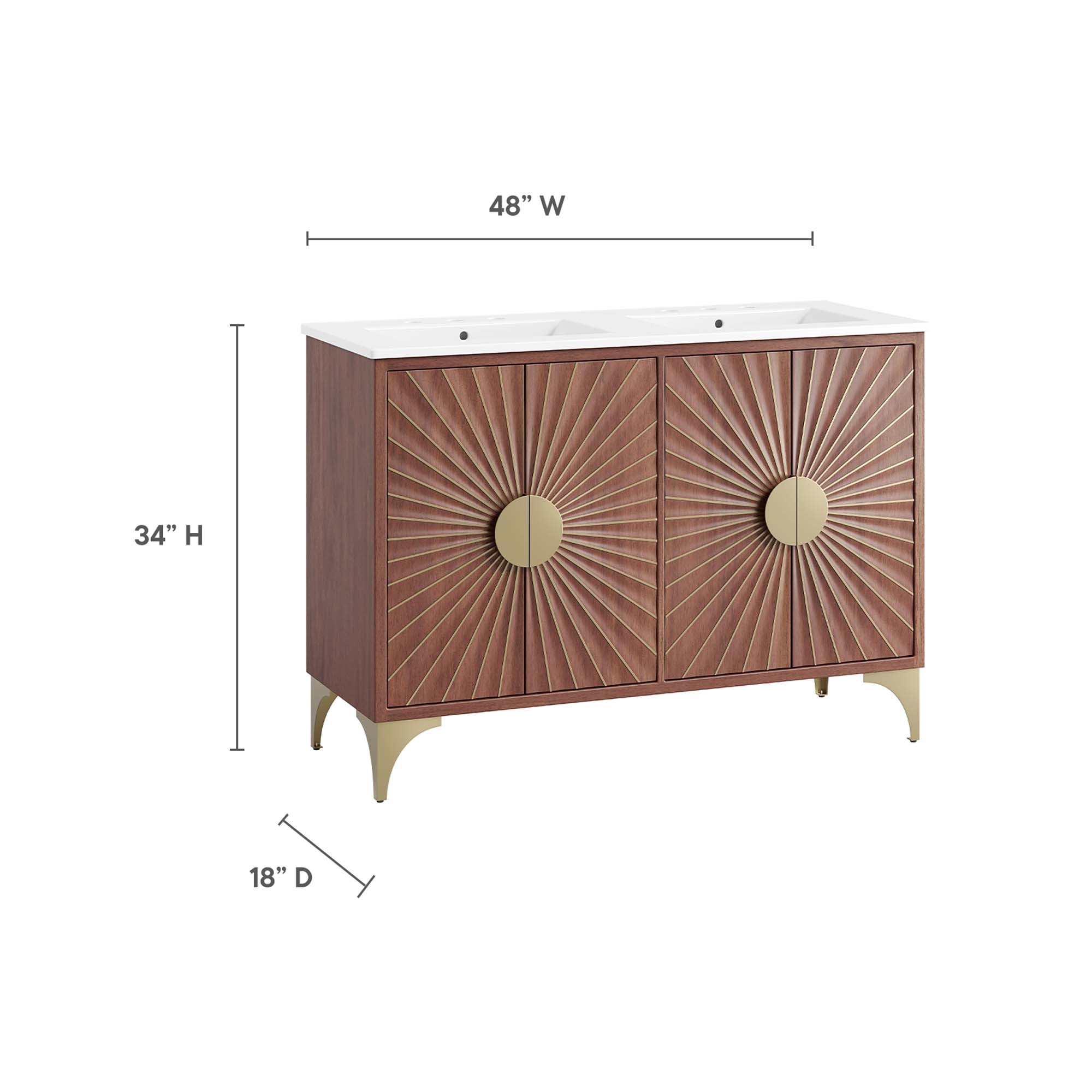 Modway Daylight 48" Double Sink Bathroom Vanity