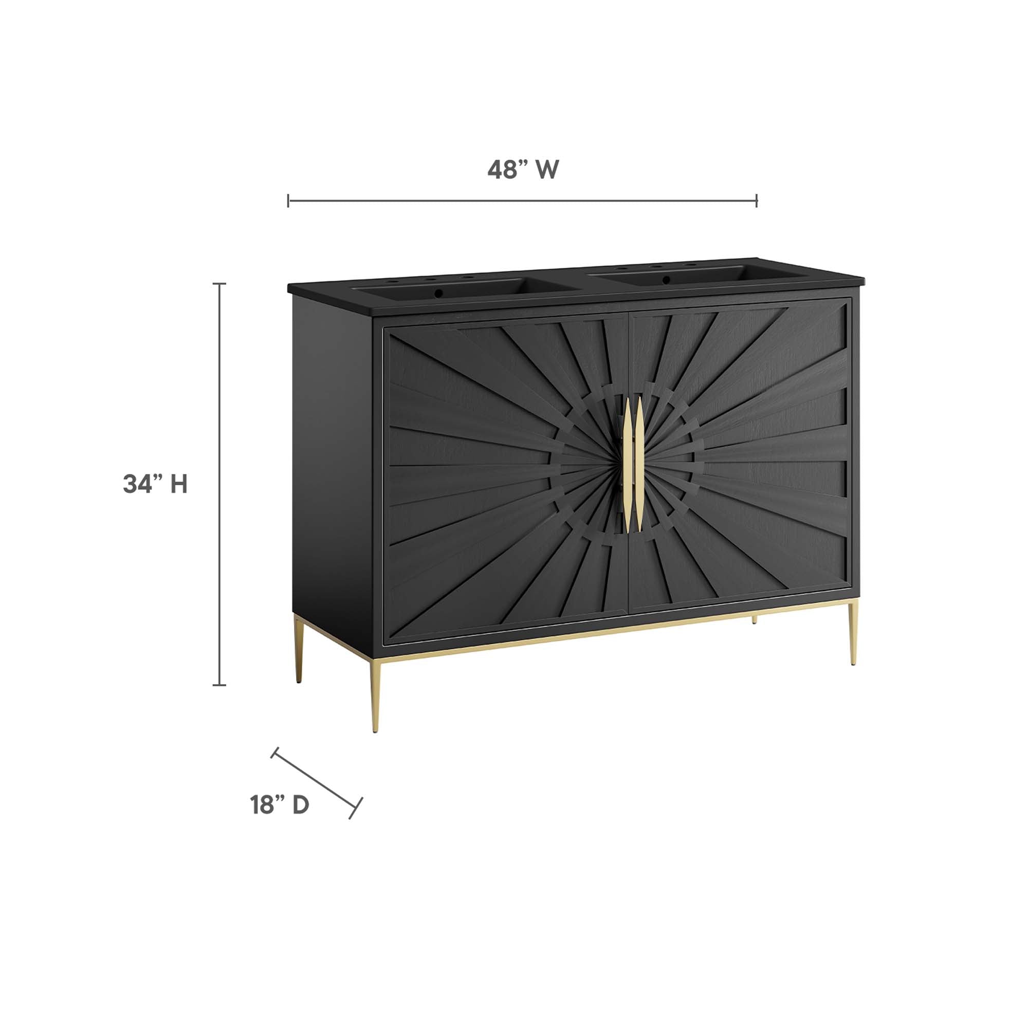 Modway Awaken 48" Double Sink Bathroom Vanity