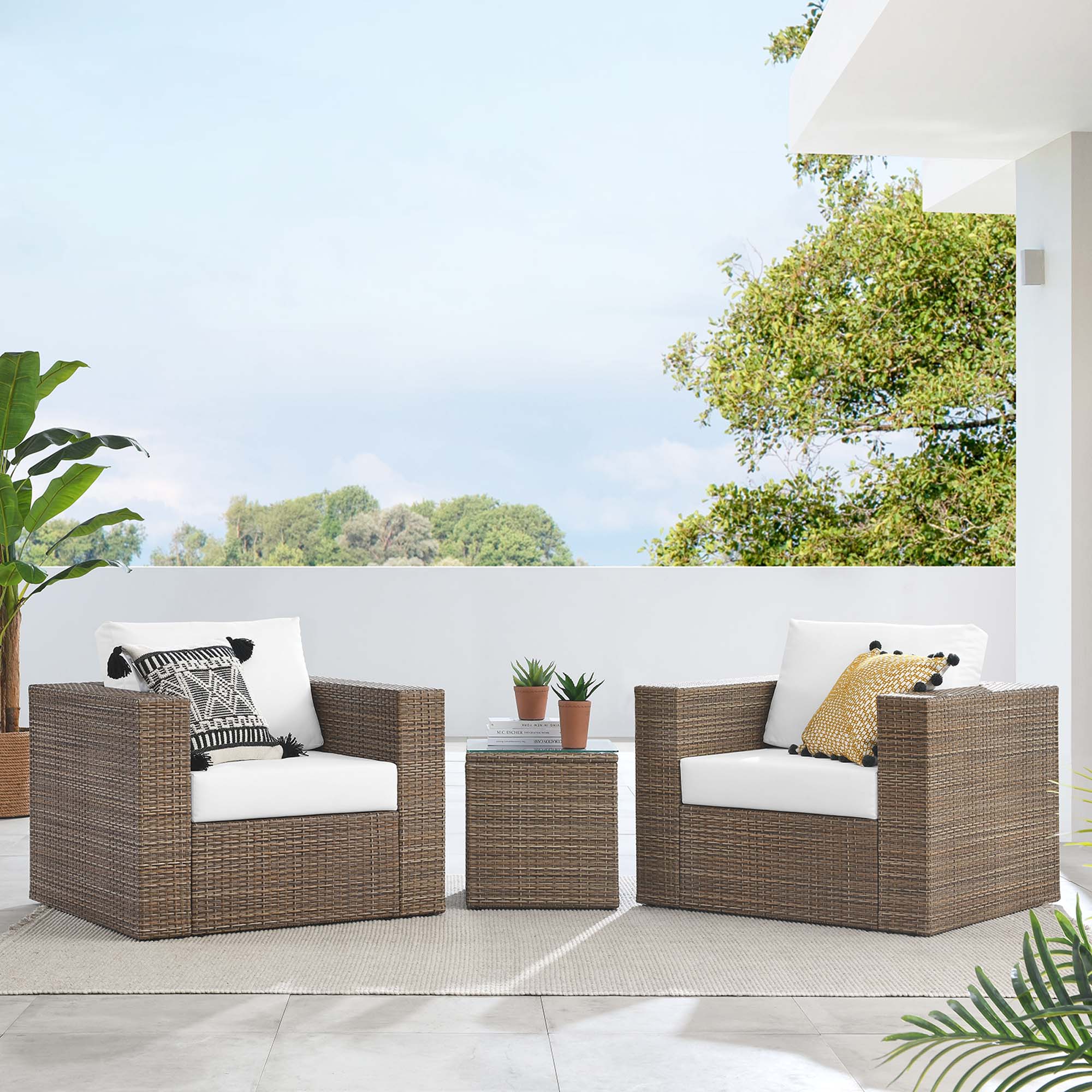Modway Convene 3-Piece Outdoor Patio Furniture Set