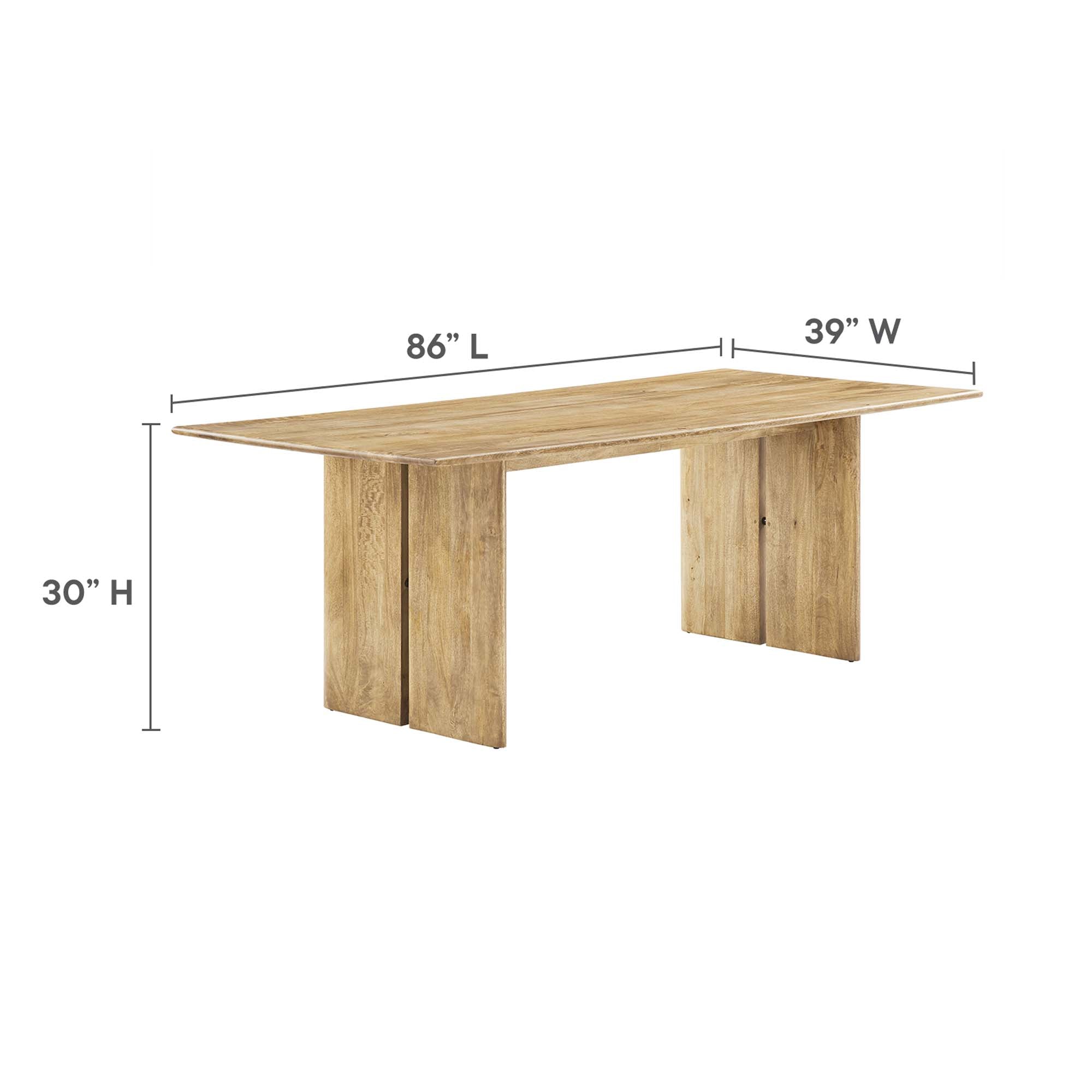 Modway Amistad 86" Wood Dining Table