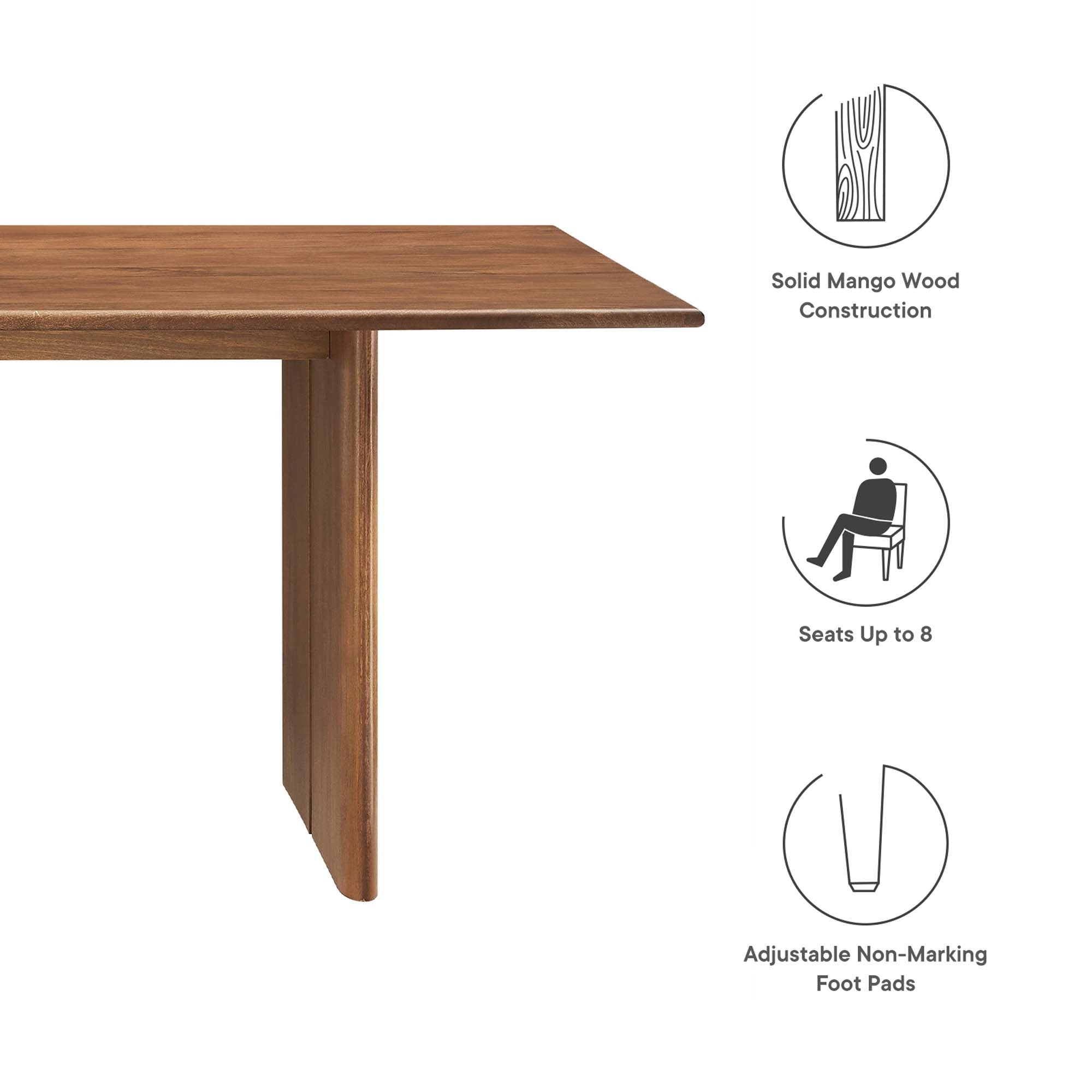 Modway Amistad 86" Wood Dining Table