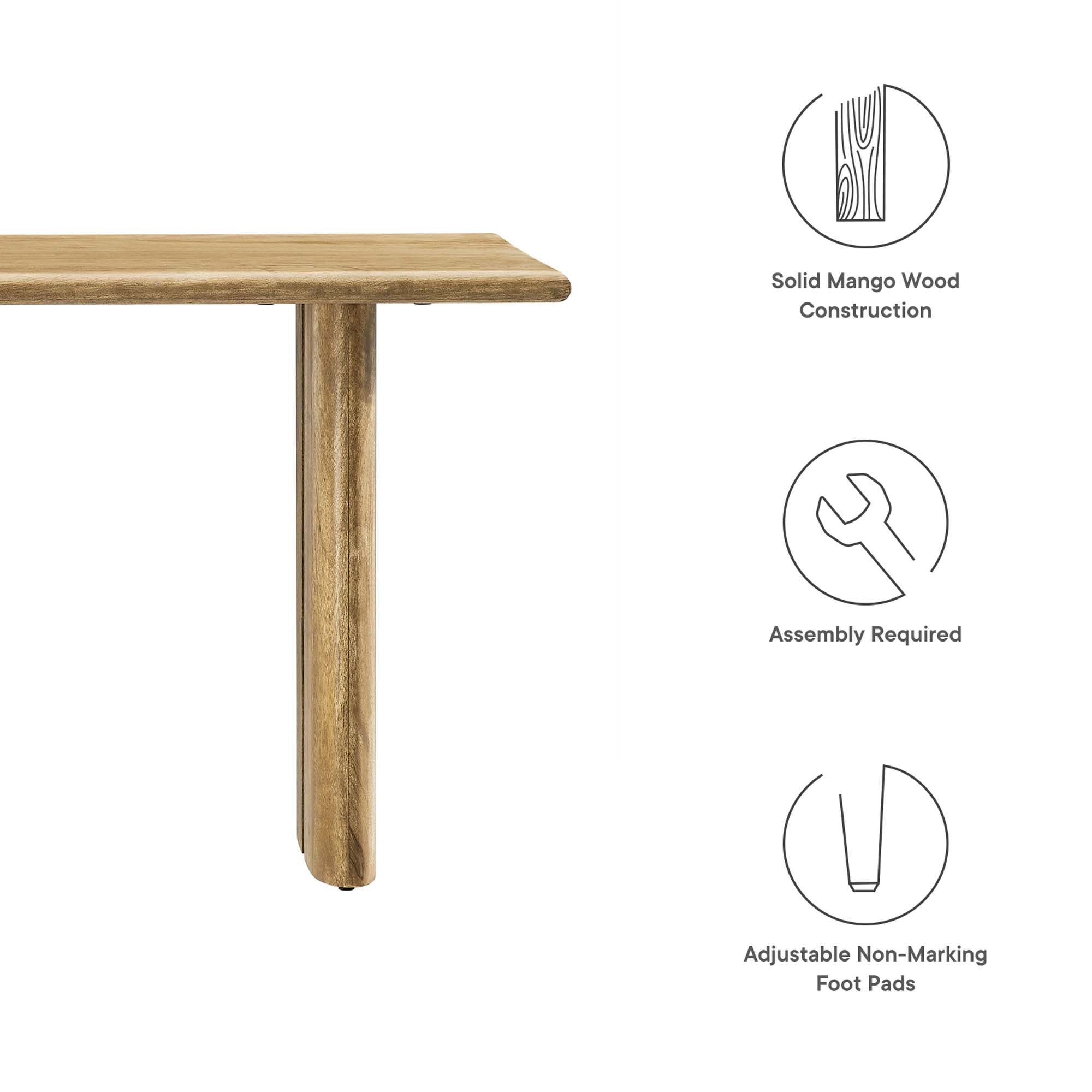 Modway Amistad 46" Wood Bench
