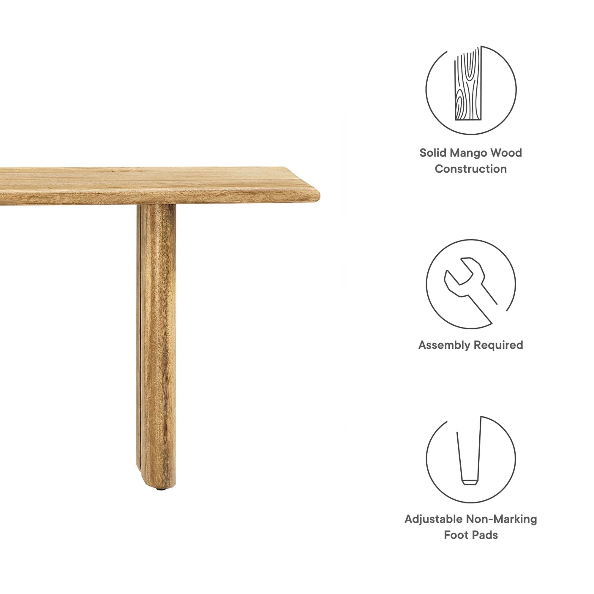 Modway Amistad 58" Wood Bench