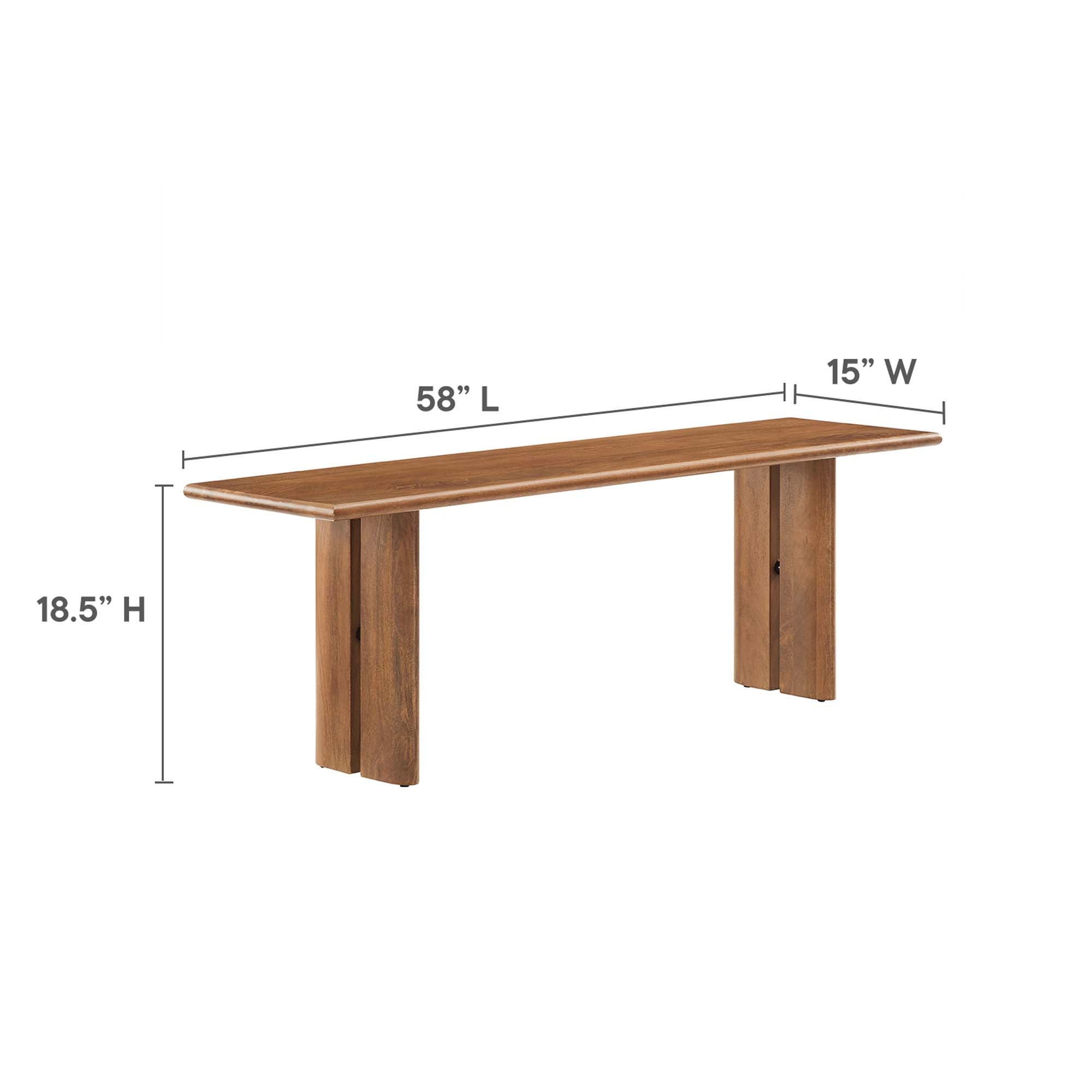 Modway Amistad 58" Wood Bench