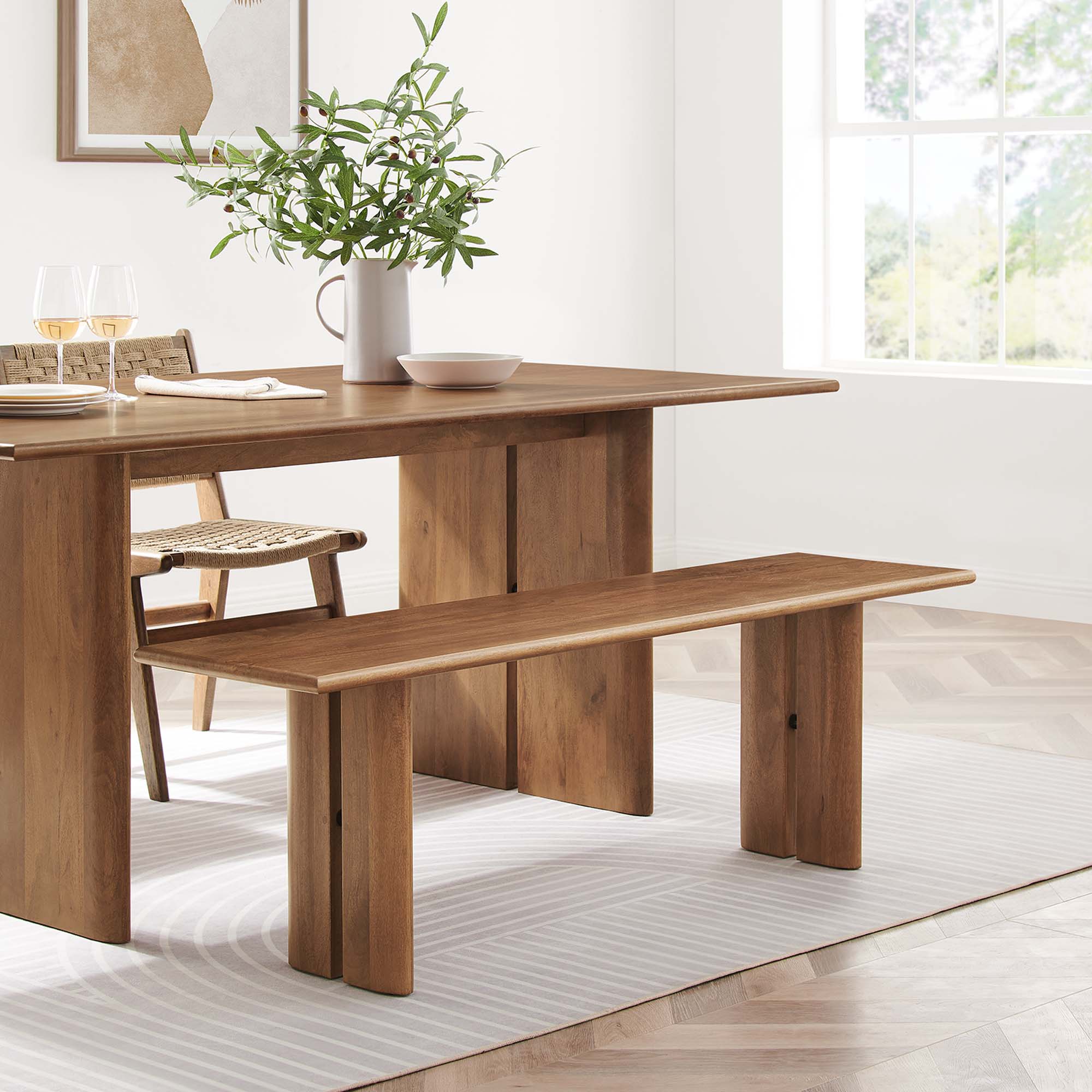 Modway Amistad 58" Wood Bench