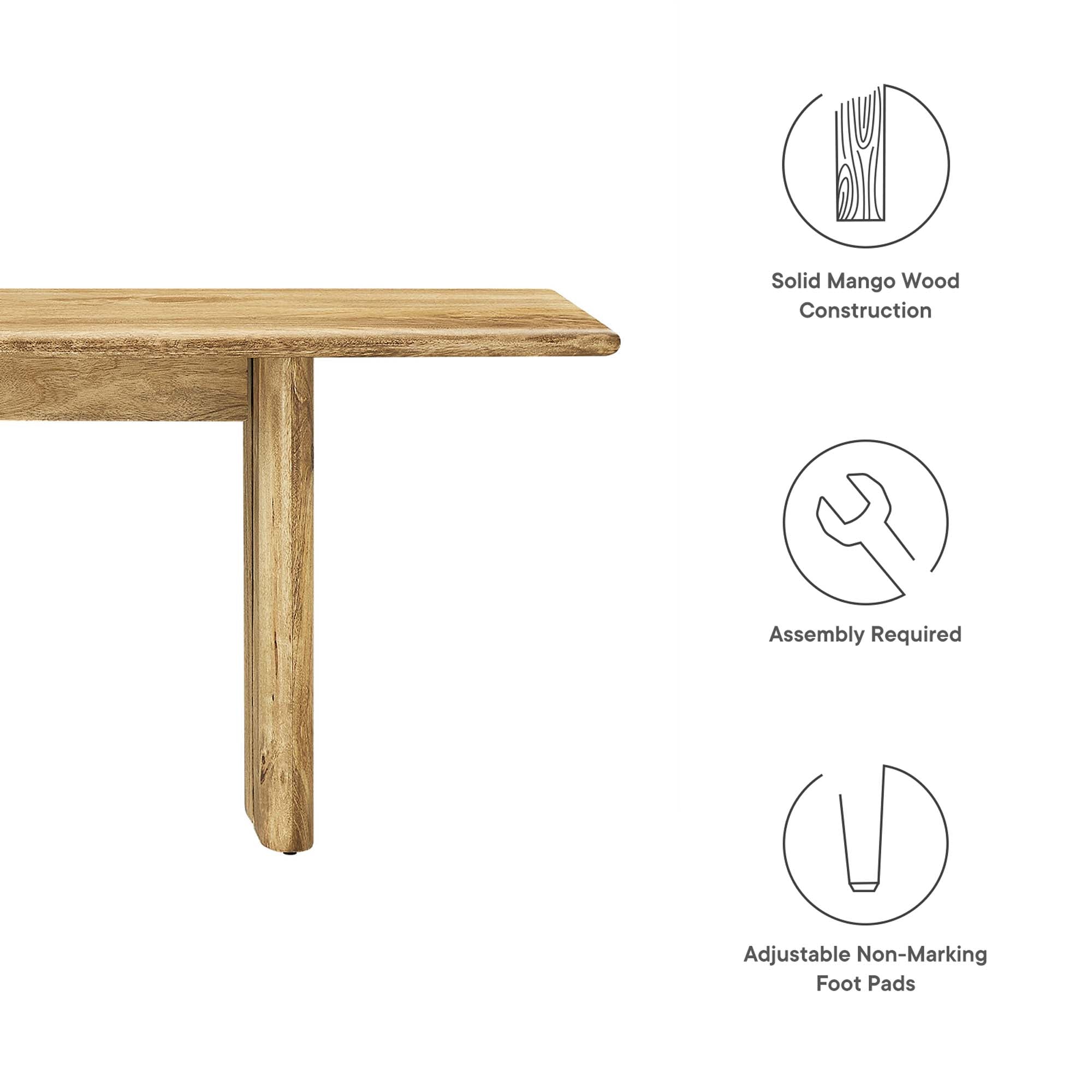 Modway Amistad 72" Wood Bench