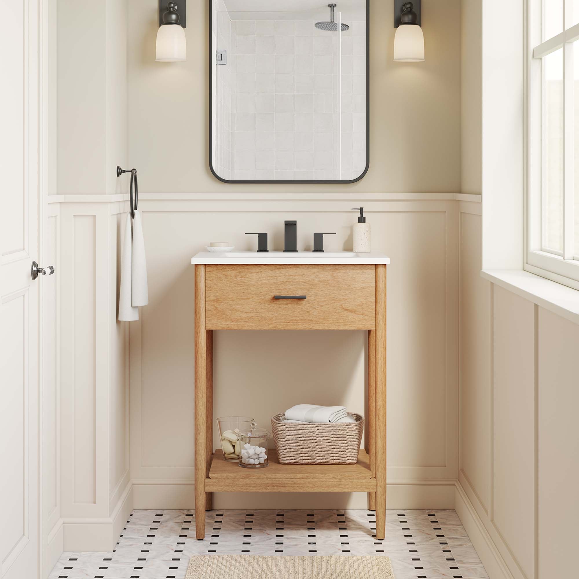 Modway Zaire 24" Bathroom Vanity Cabinet (Sink Basin Not Included)