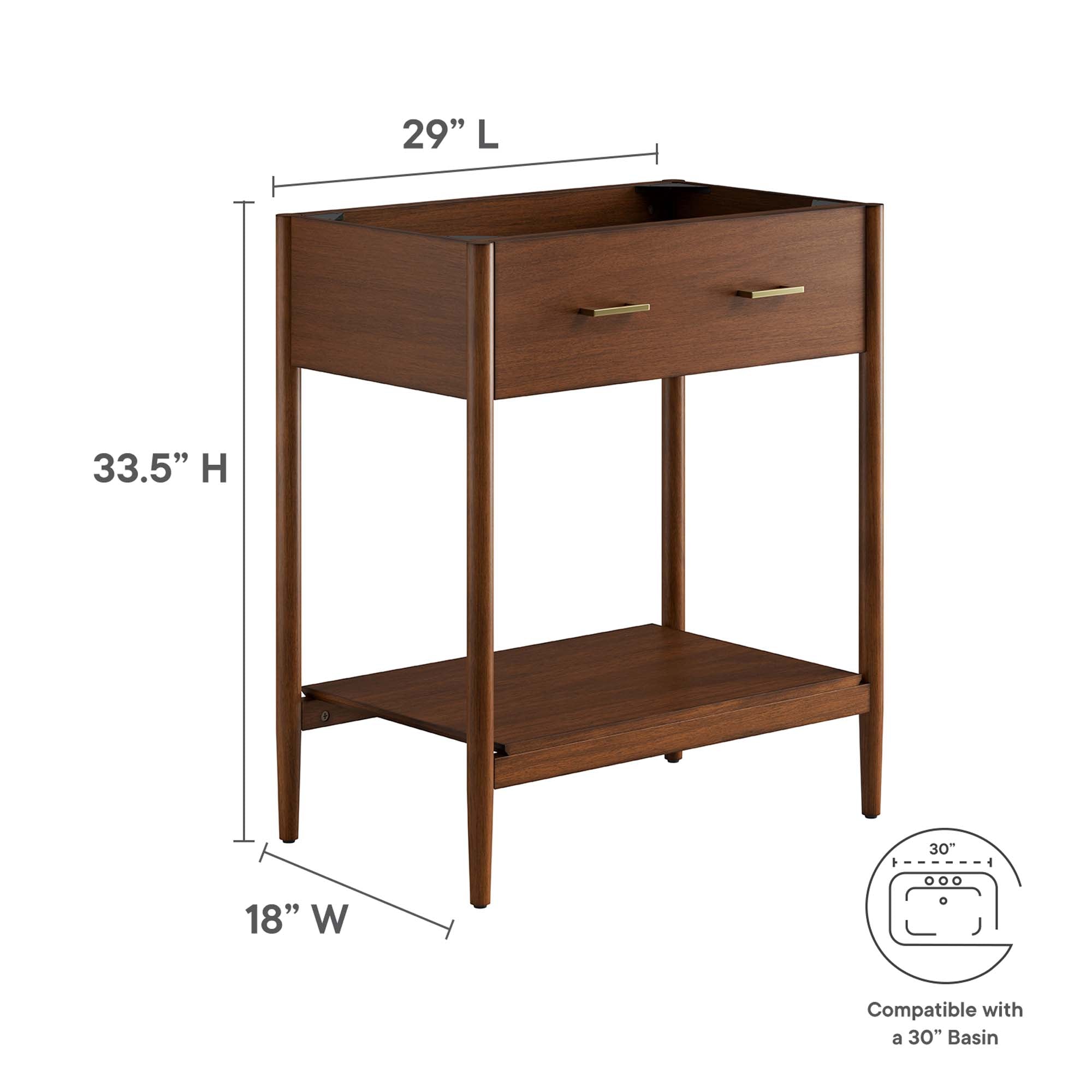 Modway Zaire 30" Bathroom Vanity Cabinet (Sink Basin Not Included)