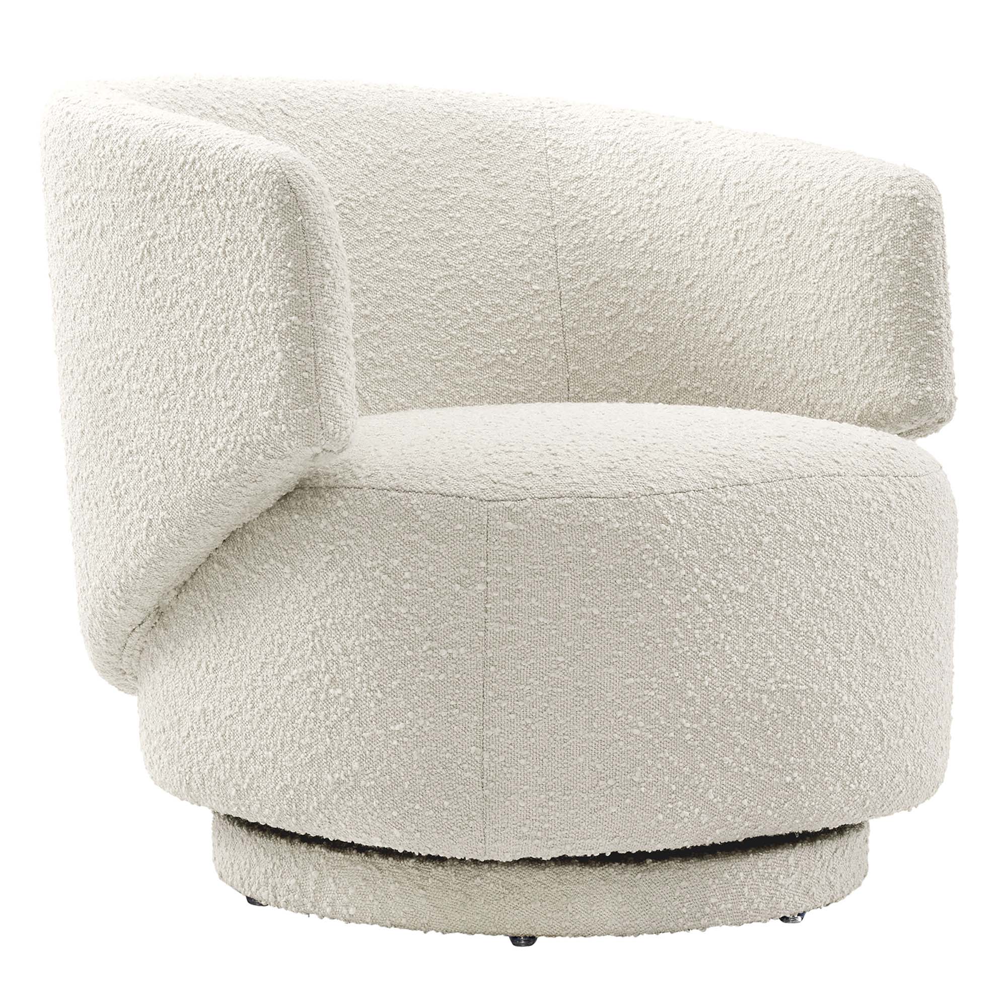 Modway Celestia Boucle Fabric Swivel Chair