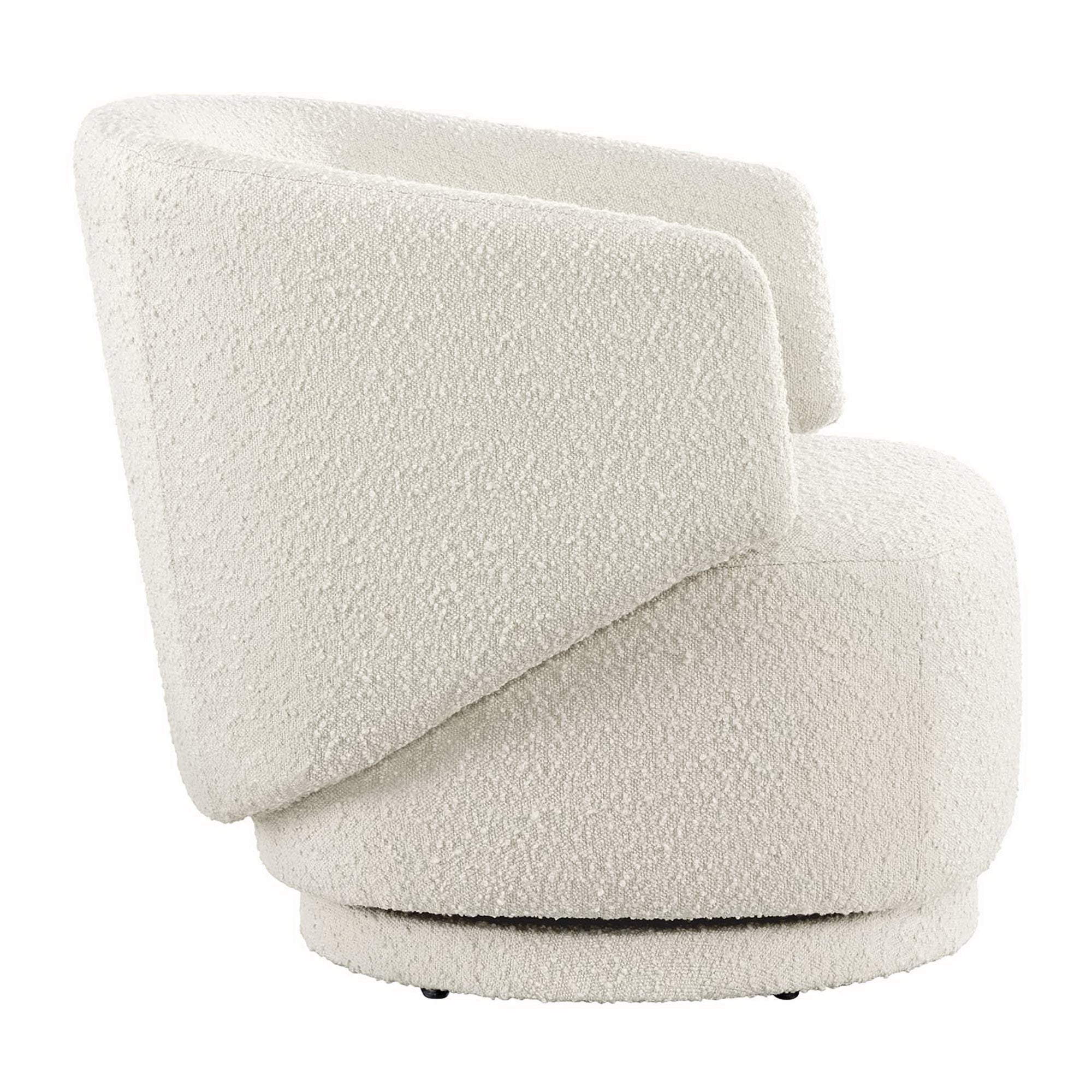 Modway Celestia Boucle Fabric Swivel Chair