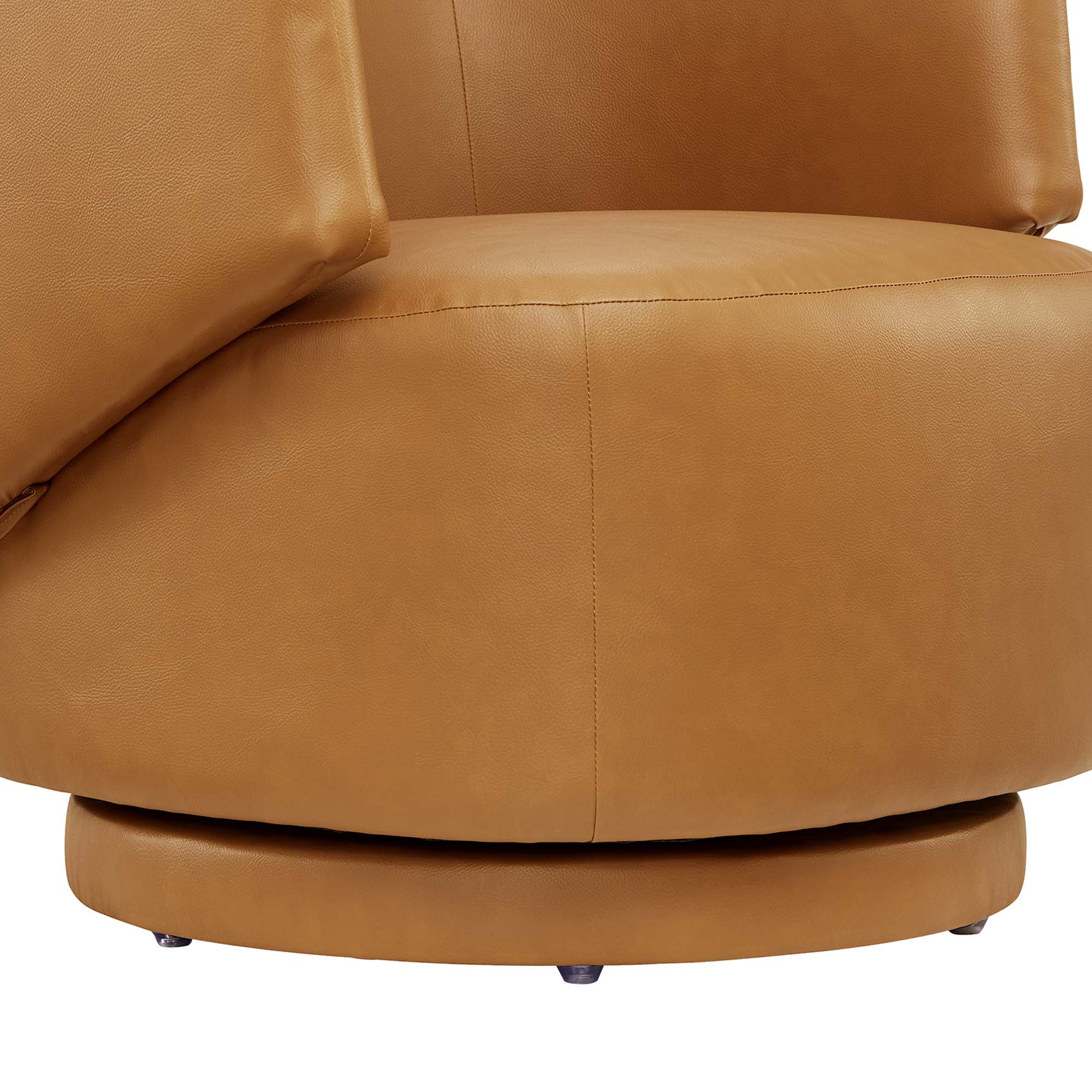 Modway Celestia Vegan Leather Fabric and Wood Swivel Chair