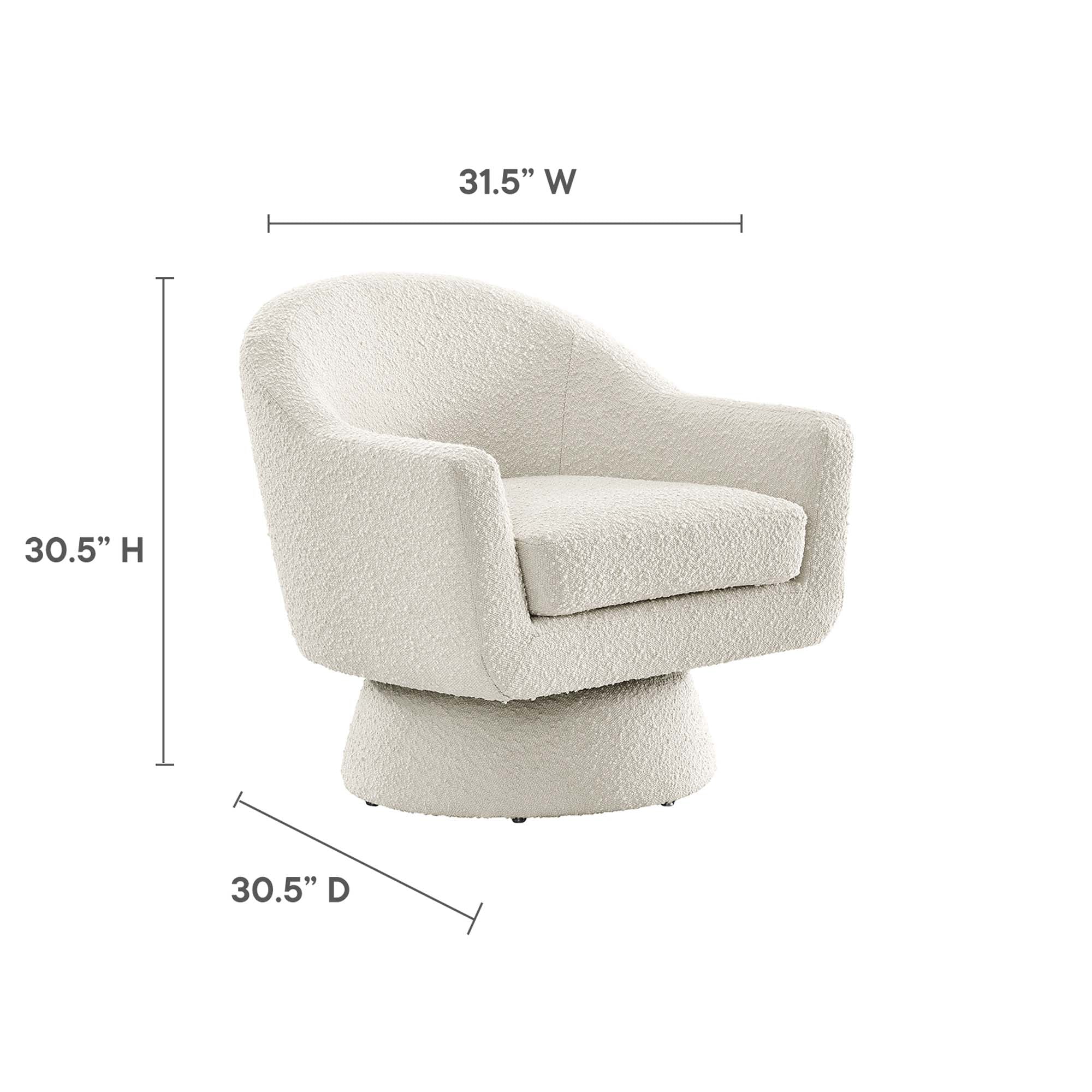 Modway Astral Boucle Fabric Swivel Chair