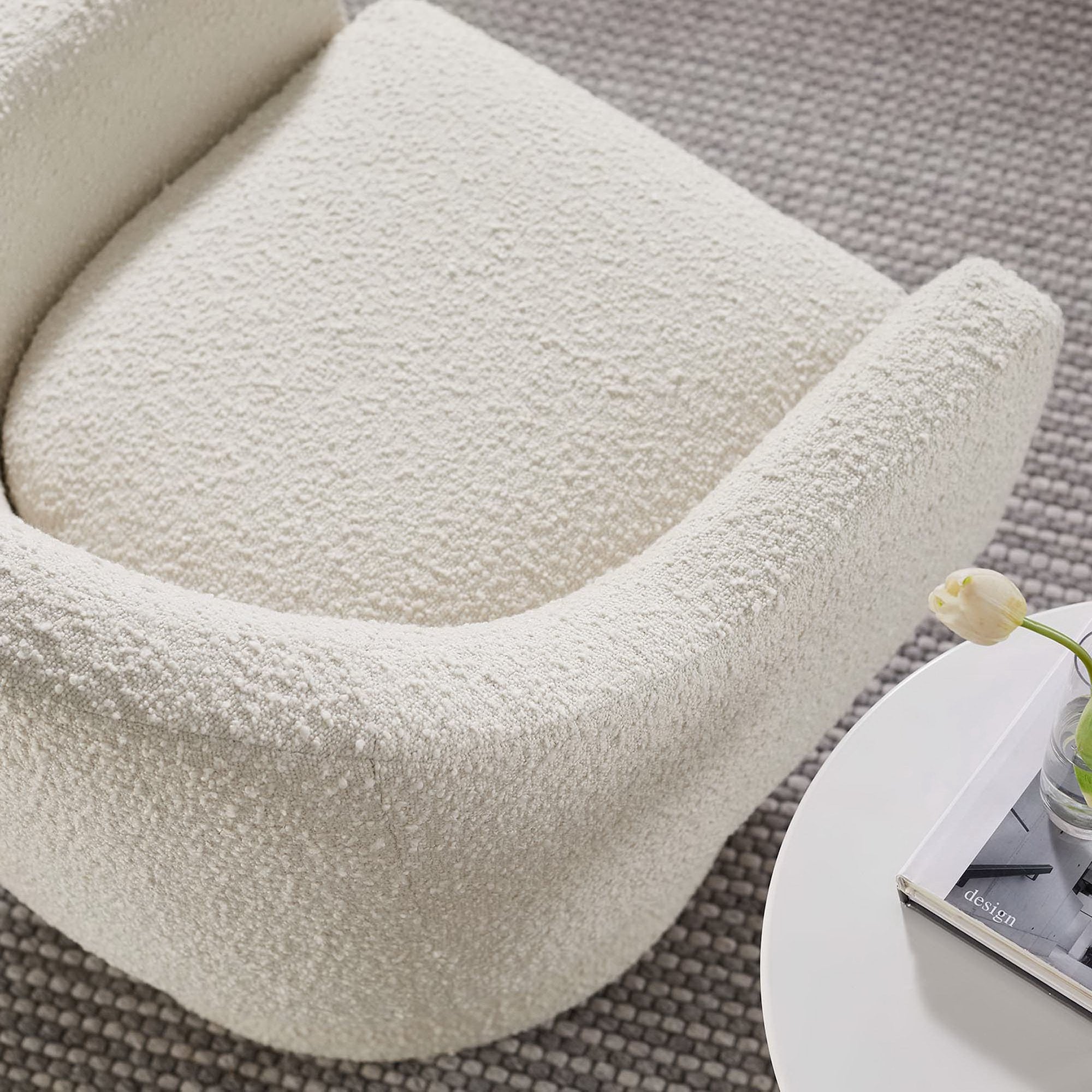 Modway Astral Boucle Fabric Swivel Chair