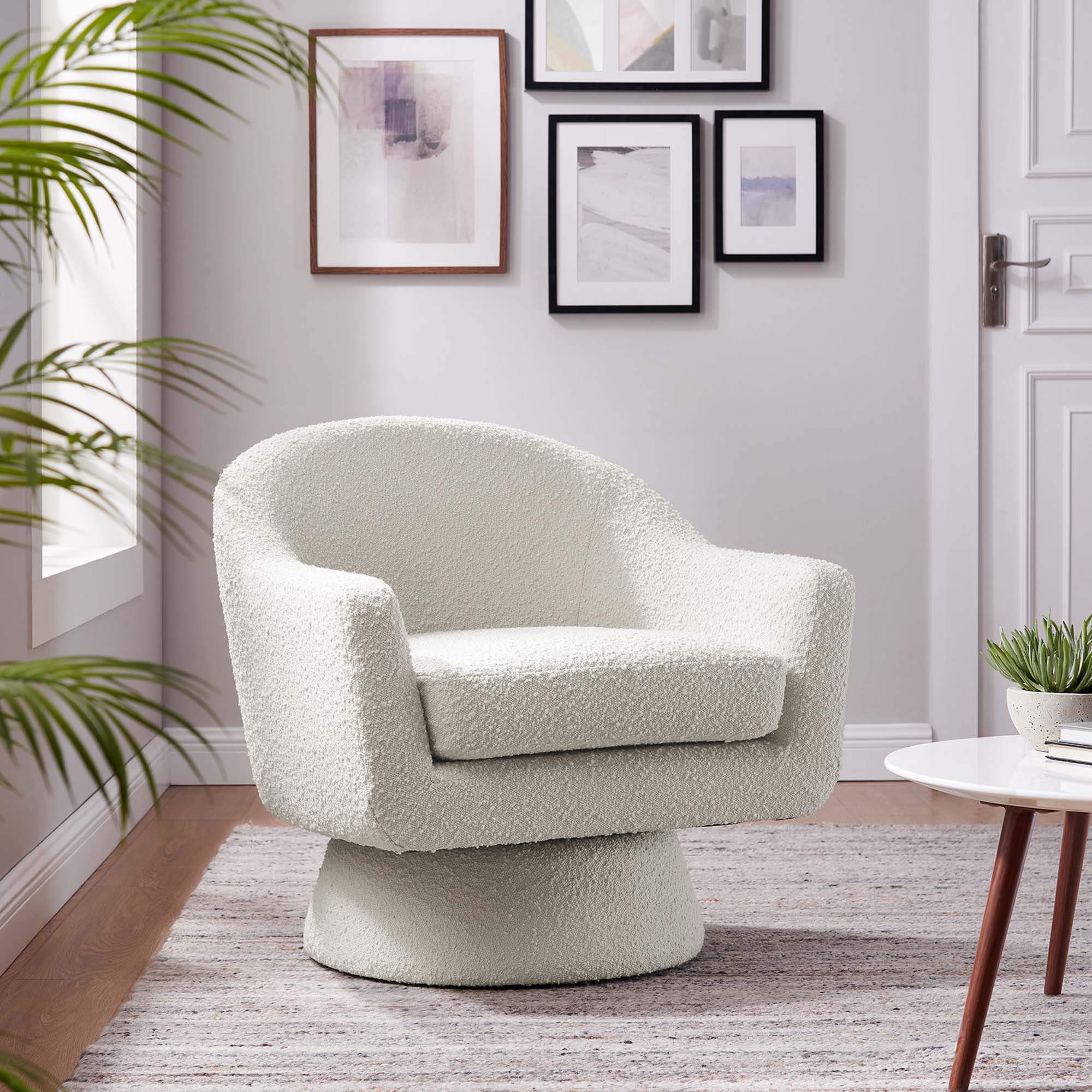 Modway Astral Boucle Fabric Swivel Chair